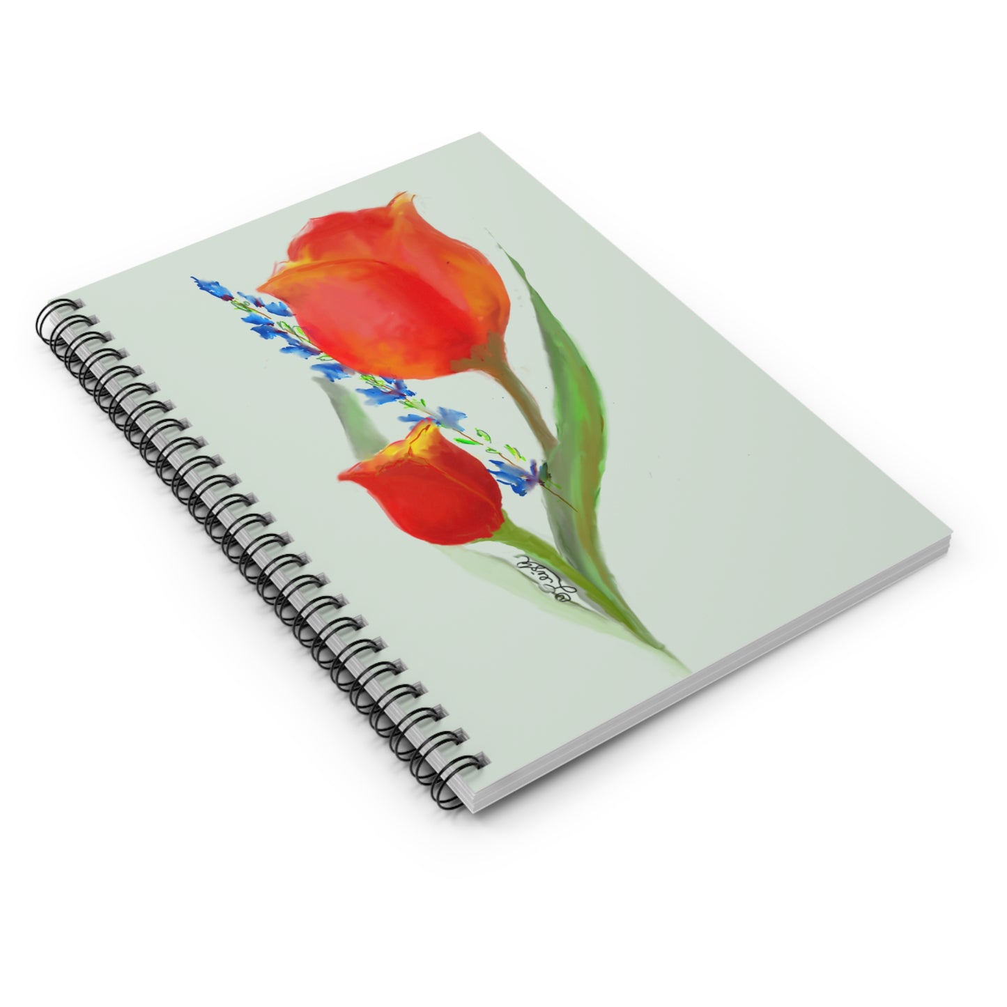 Tulip Time - Notebook - Perfect for Journaling, Gifts, Art Lovers, School, and Home Organization, Ruled Line Notebook