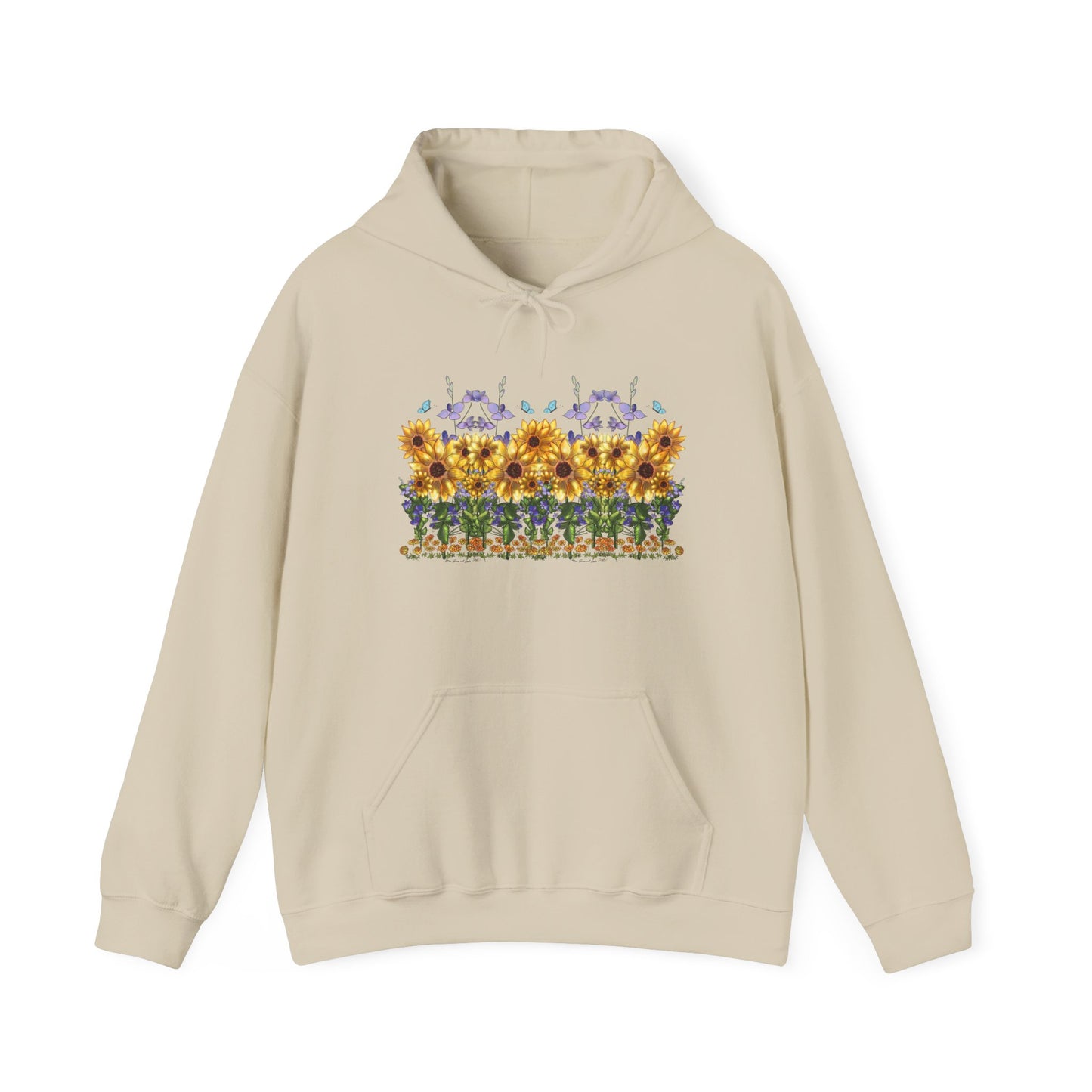 Floral Sunflower Hoodie - Spring Style, Cozy Sweatshirt, Unisex Gift, Nature Lover's Apparel, Perfect for Festivals, Warmth and Comfort