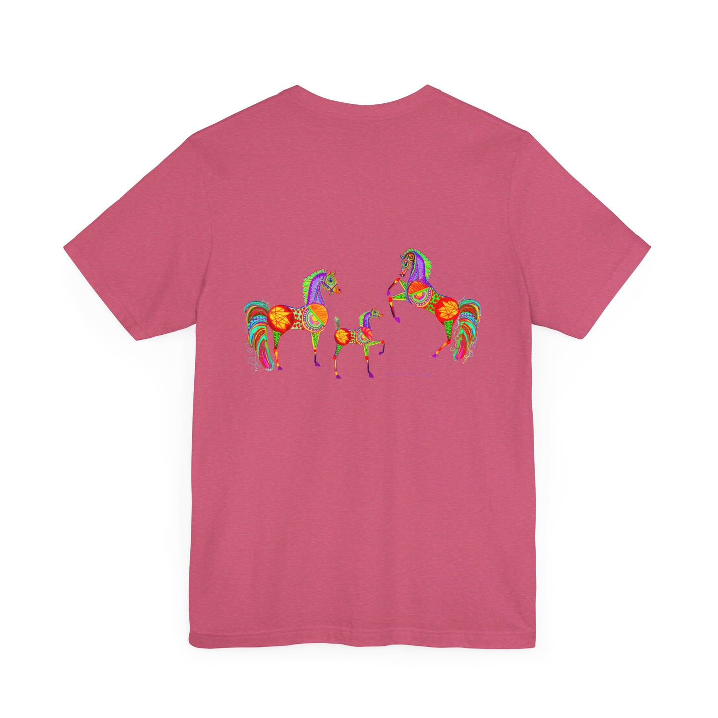 Colorful Horses of the Promise Unisex Tee - Vibrant Equine Artwork for Horse Lovers