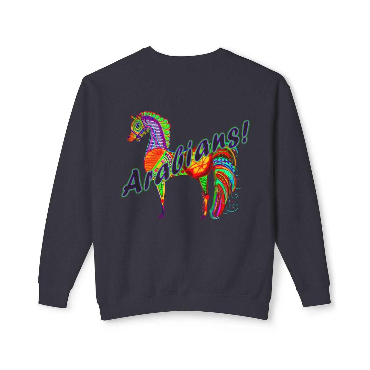 Colorful Arabian Horses Sweatshirt for Animal Lovers