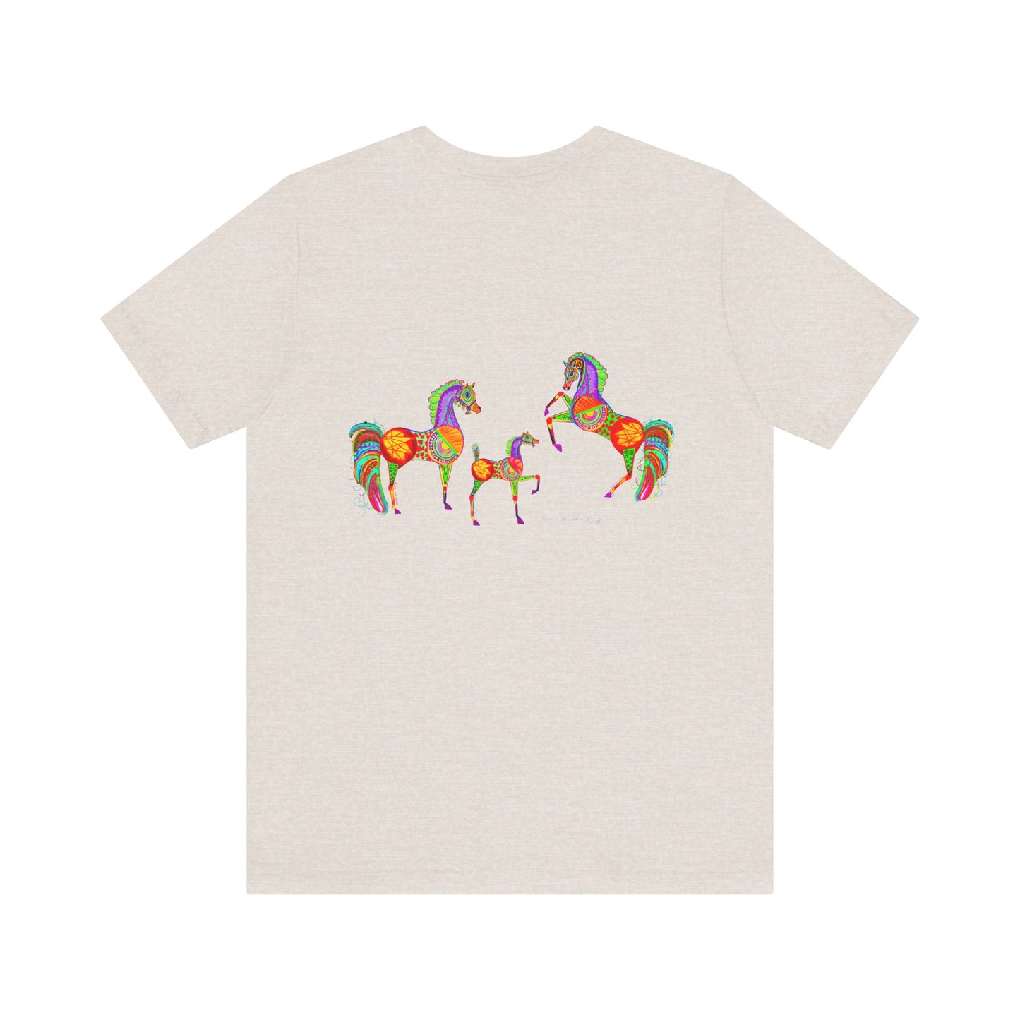 Colorful Horses of the Promise Unisex Tee - Vibrant Equine Artwork for Horse Lovers
