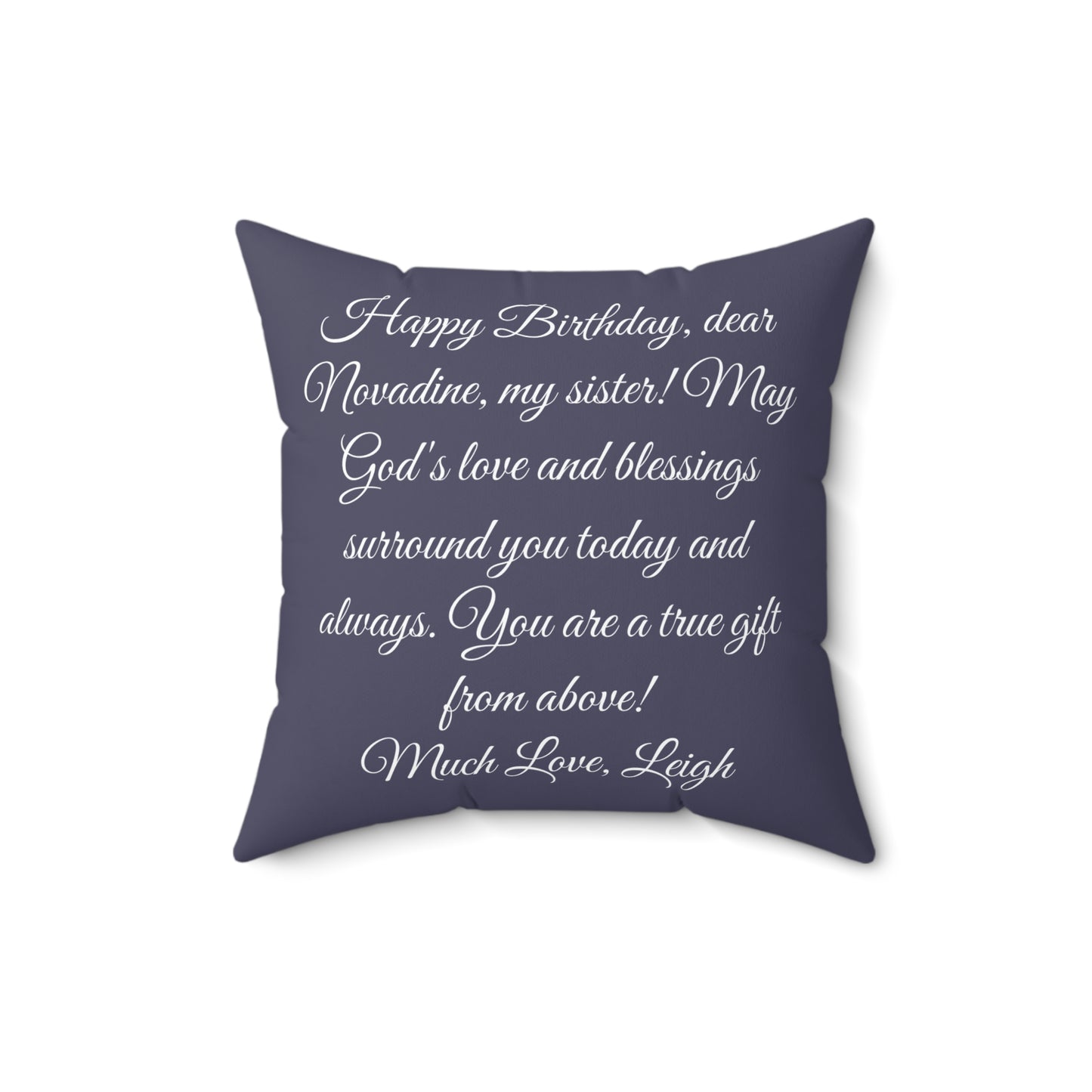 Novadine's Birthday Faux Suede Square Pillow