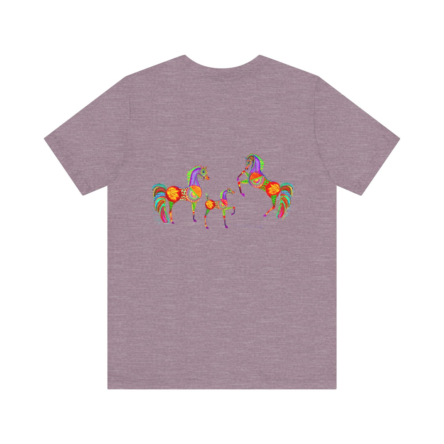 Colorful Horses of the Promise Unisex Tee - Vibrant Equine Artwork for Horse Lovers