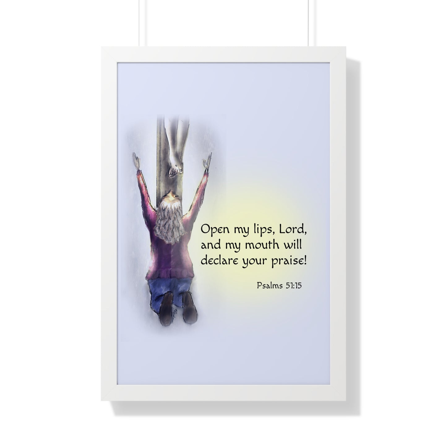 Only You, Jesus - Inspirational Poster, Faith Decor, Christian Wall Art, Home Blessing Gift, Religious Gift, Psalm 51:15, Uplifting Design