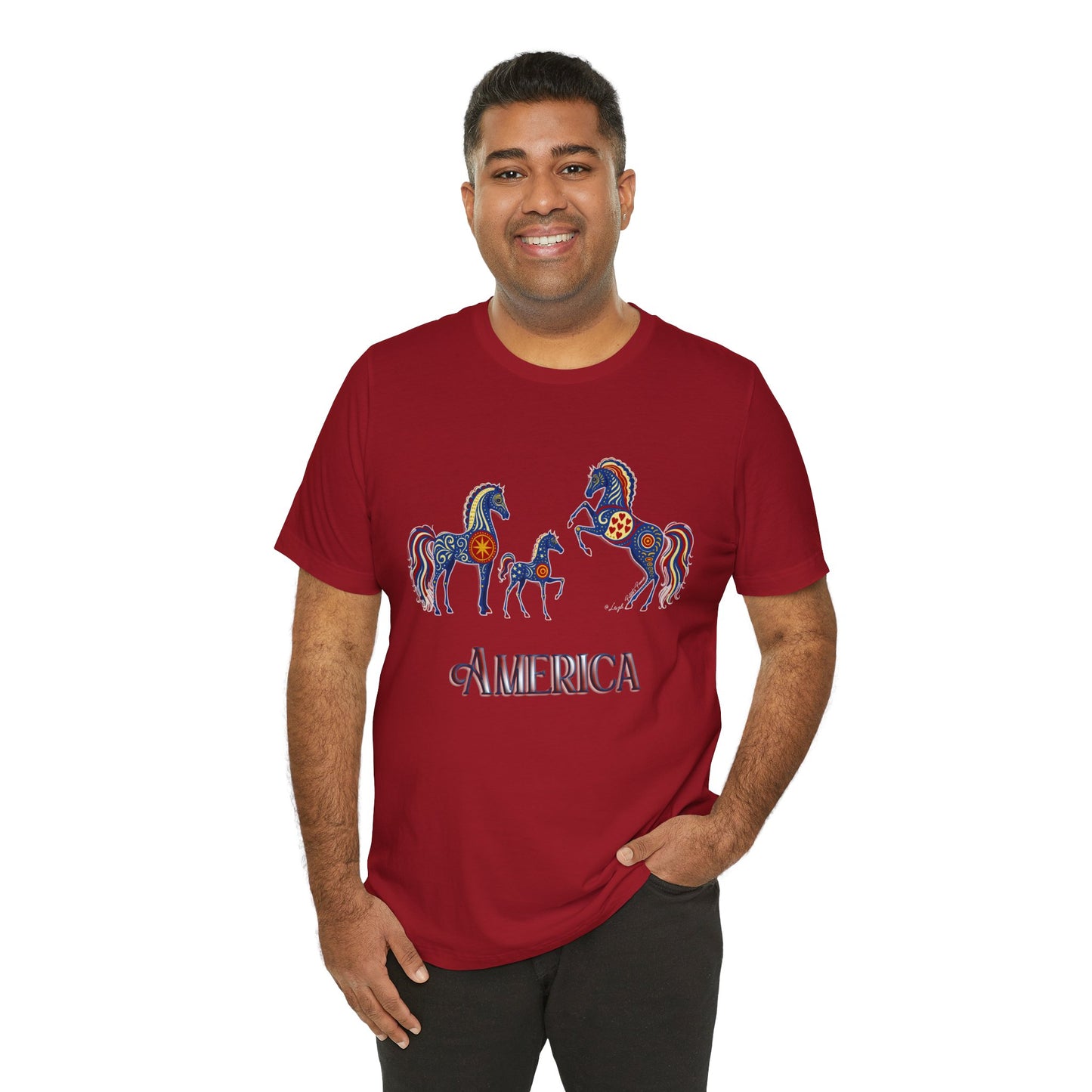 USA Patriot's Horse Tee, Unisex Equestrian Gift, Nature Lover Apparel, Vintage Style T-Shirt