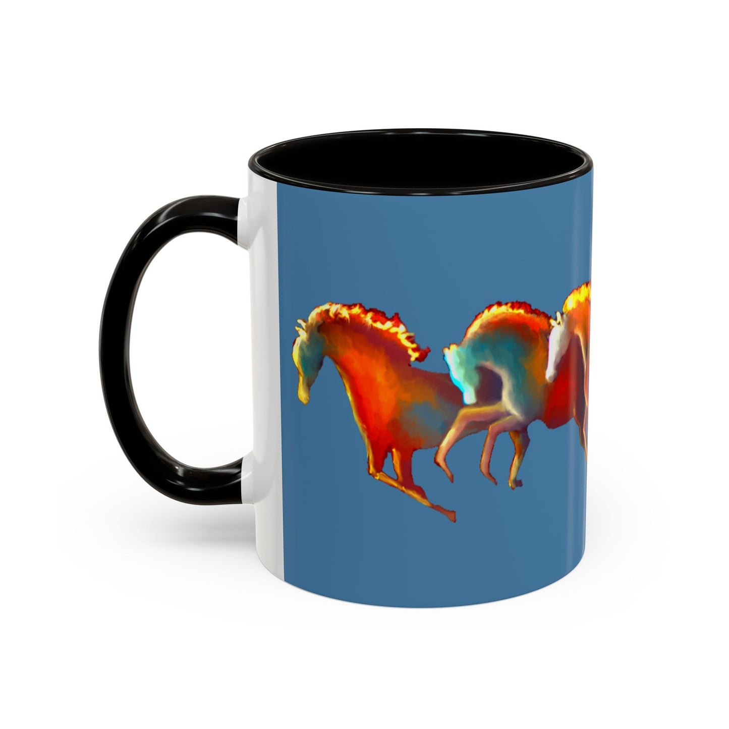 Dawn Treaders of the Southwest Art Mug - Vibrant 11oz & 15oz Coffee Cup for Horse Lovers