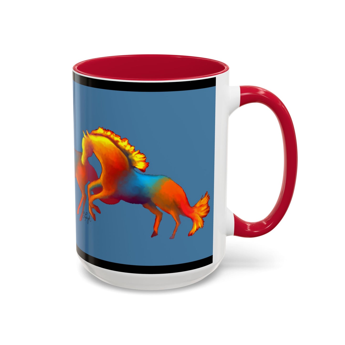 Dawn Treaders of the Southwest Art Mug - Vibrant 11oz & 15oz Coffee Cup for Horse Lovers