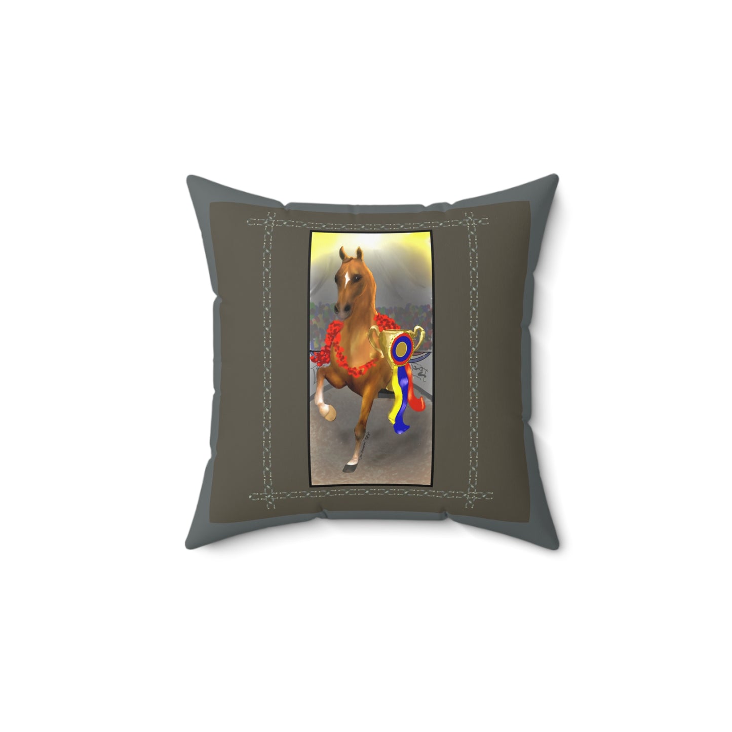 The Champion Spun Polyester Square Pillow