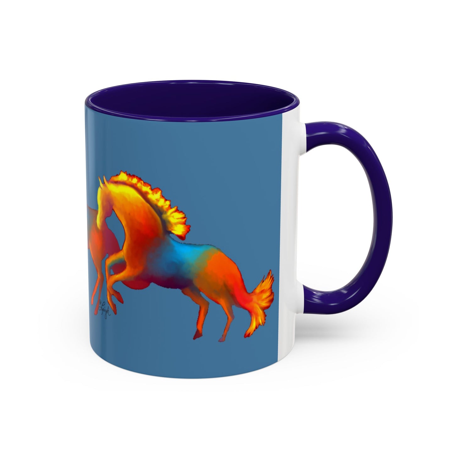 Dawn Treaders of the Southwest Art Mug - Vibrant 11oz & 15oz Coffee Cup for Horse Lovers