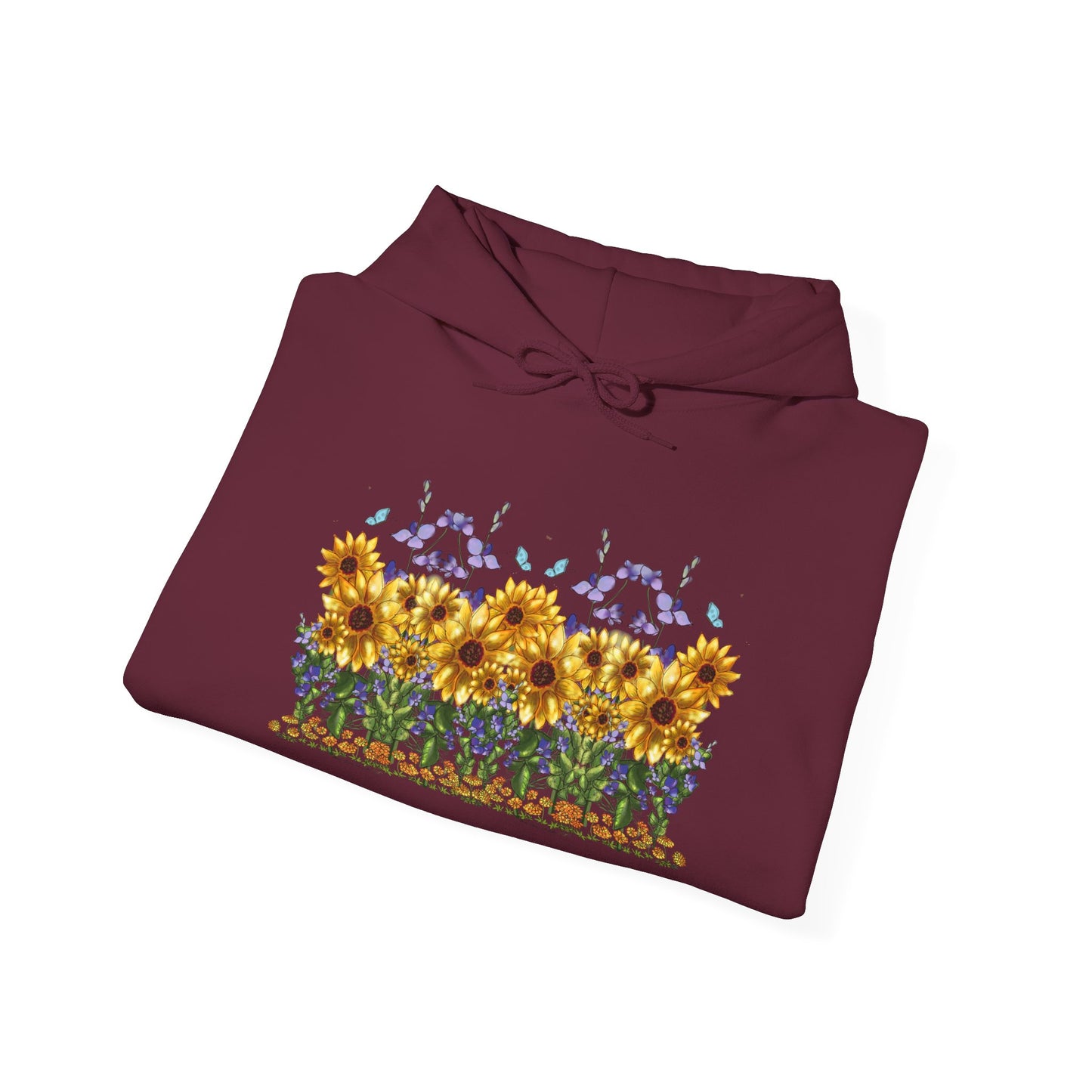 Floral Sunflower Hoodie - Spring Style, Cozy Sweatshirt, Unisex Gift, Nature Lover's Apparel, Perfect for Festivals, Warmth and Comfort
