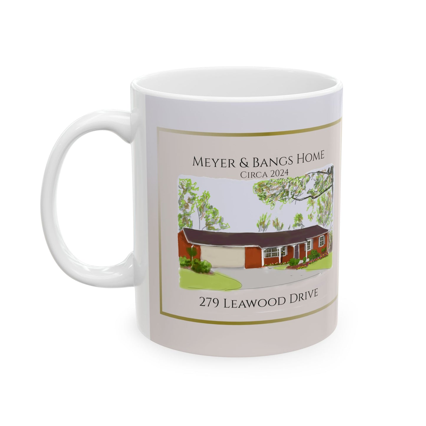 Custom Home Address - Ceramic Mug, (11oz, 15oz)