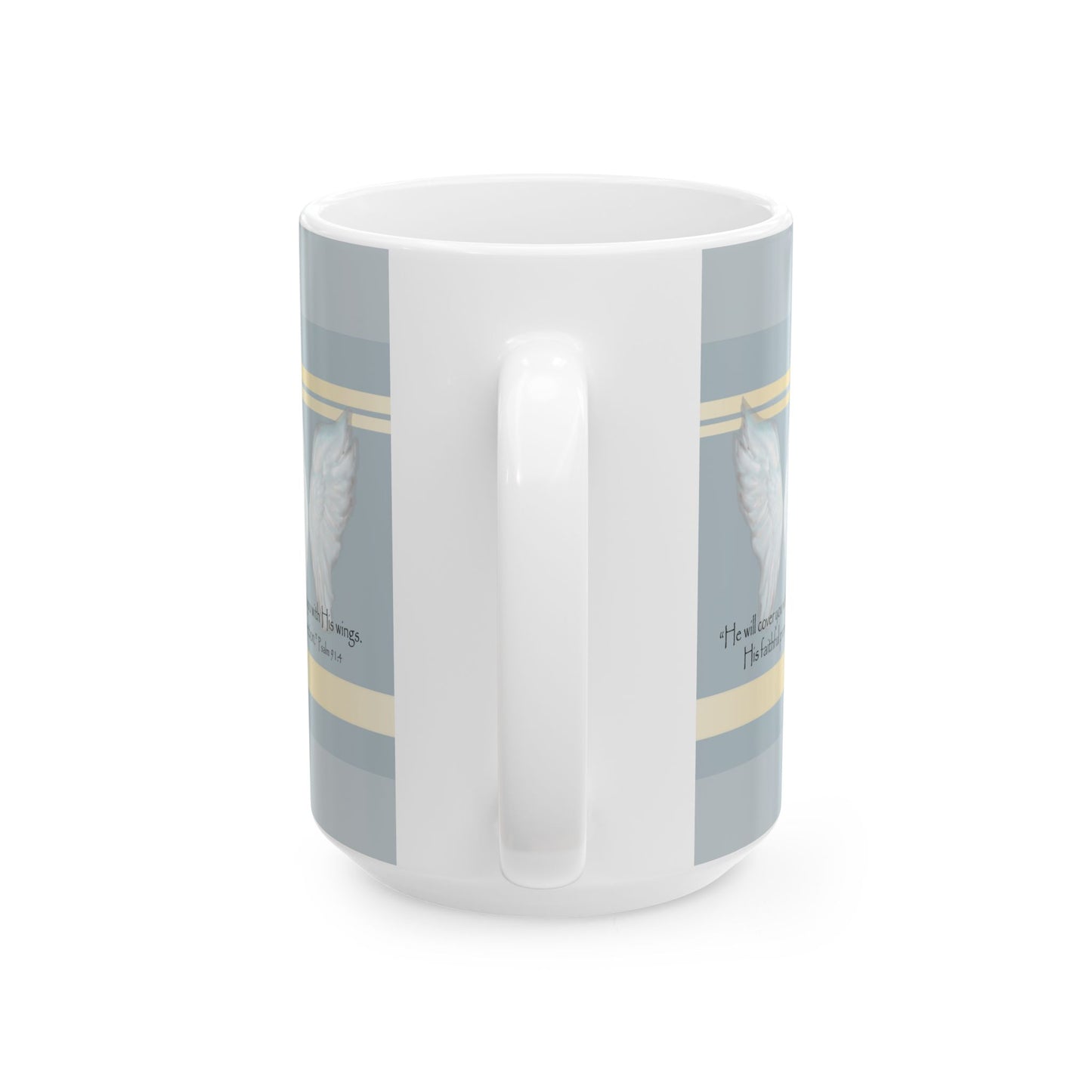 Inspirational Ceramic Mug - Faith, Protection & Comfort