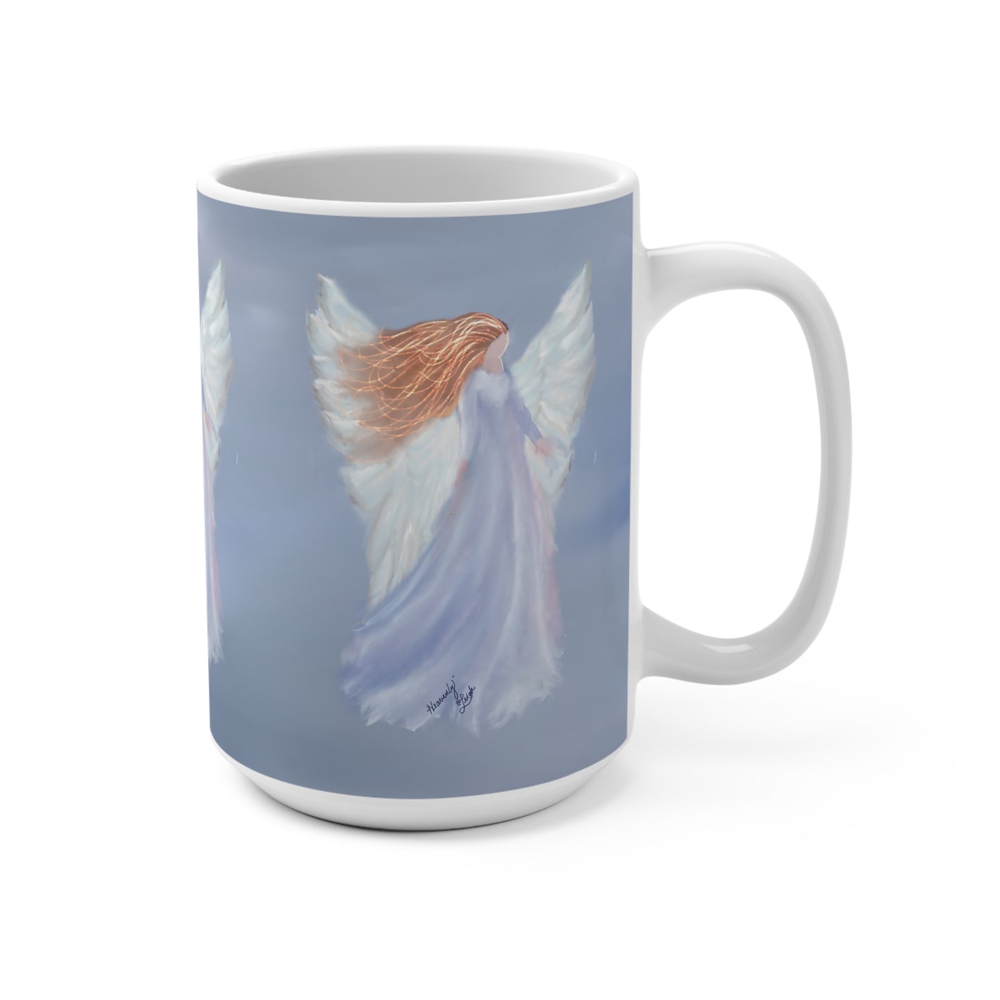 Heavenly Angel Mug 15oz - Inspirational Artwork for Soulful Moments