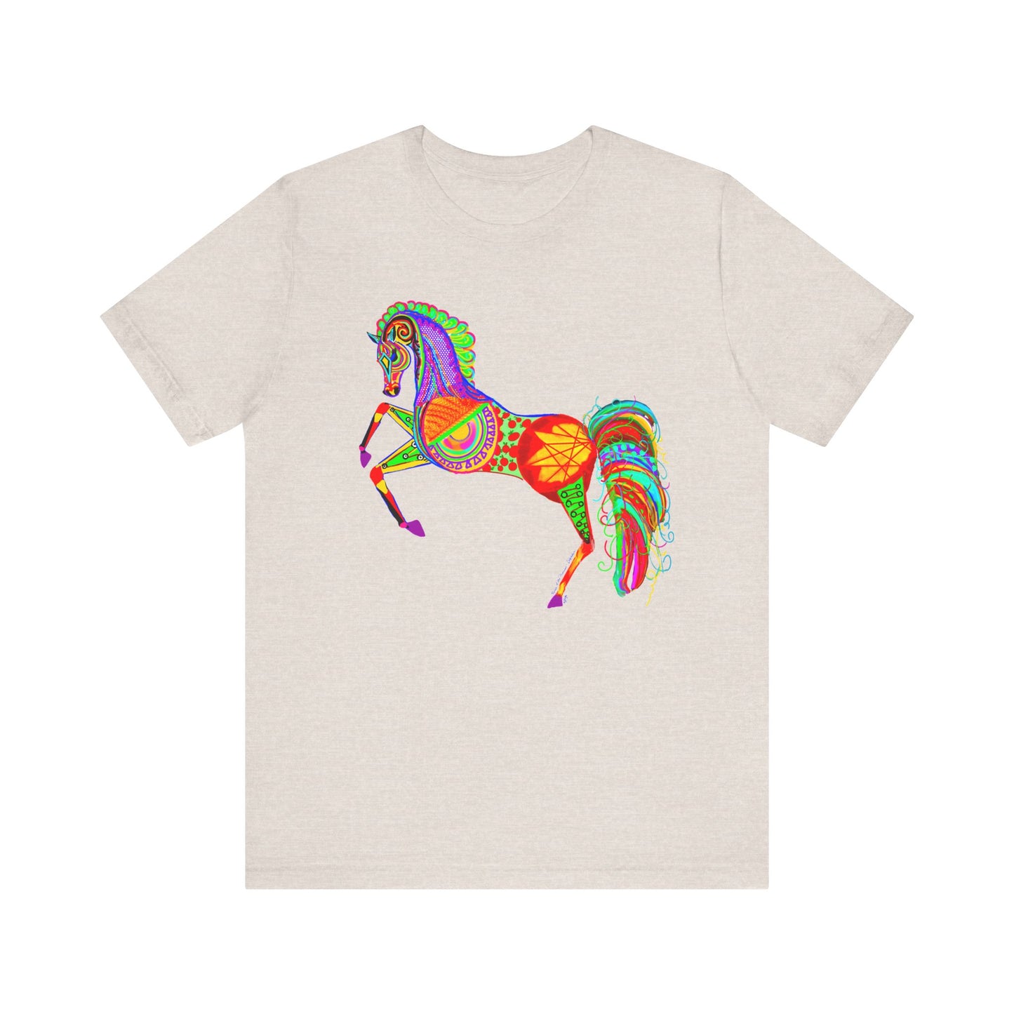 Colorful Horses of the Promise Unisex Tee - Vibrant Equine Artwork for Horse Lovers