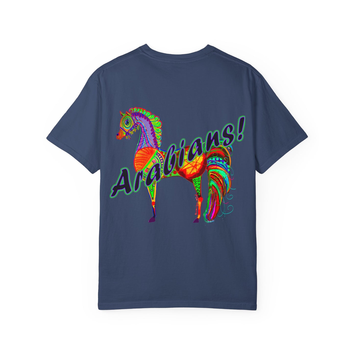 Vibrant Arabian Horses Unisex T-Shirt – Colorful Graphic Tee for Horse Lovers
