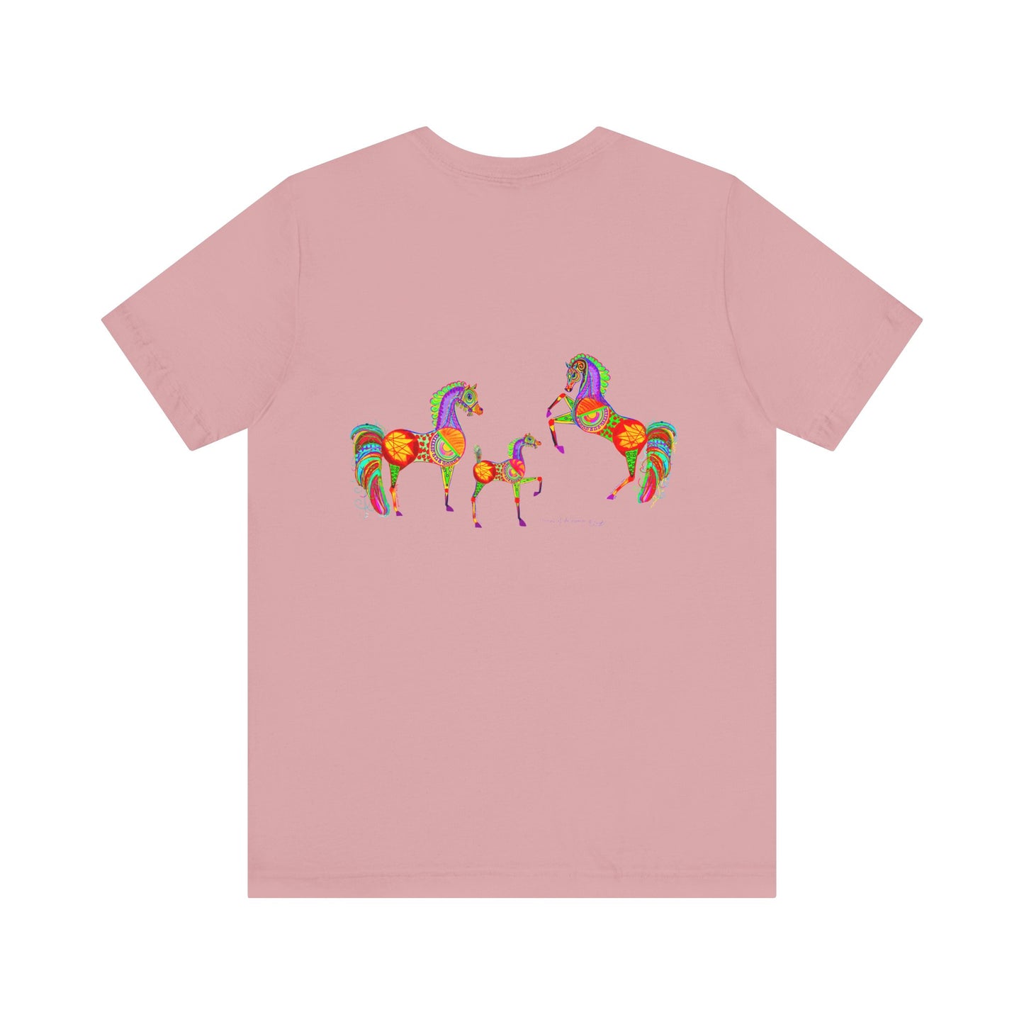 Colorful Horses of the Promise Unisex Tee - Vibrant Equine Artwork for Horse Lovers