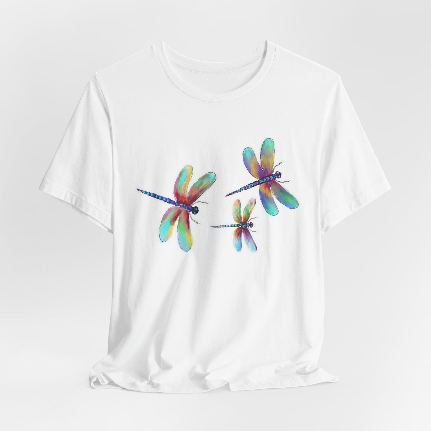 Colorful Dragonflies Unisex Tee - Vibrant Artwork for Nature Lovers
