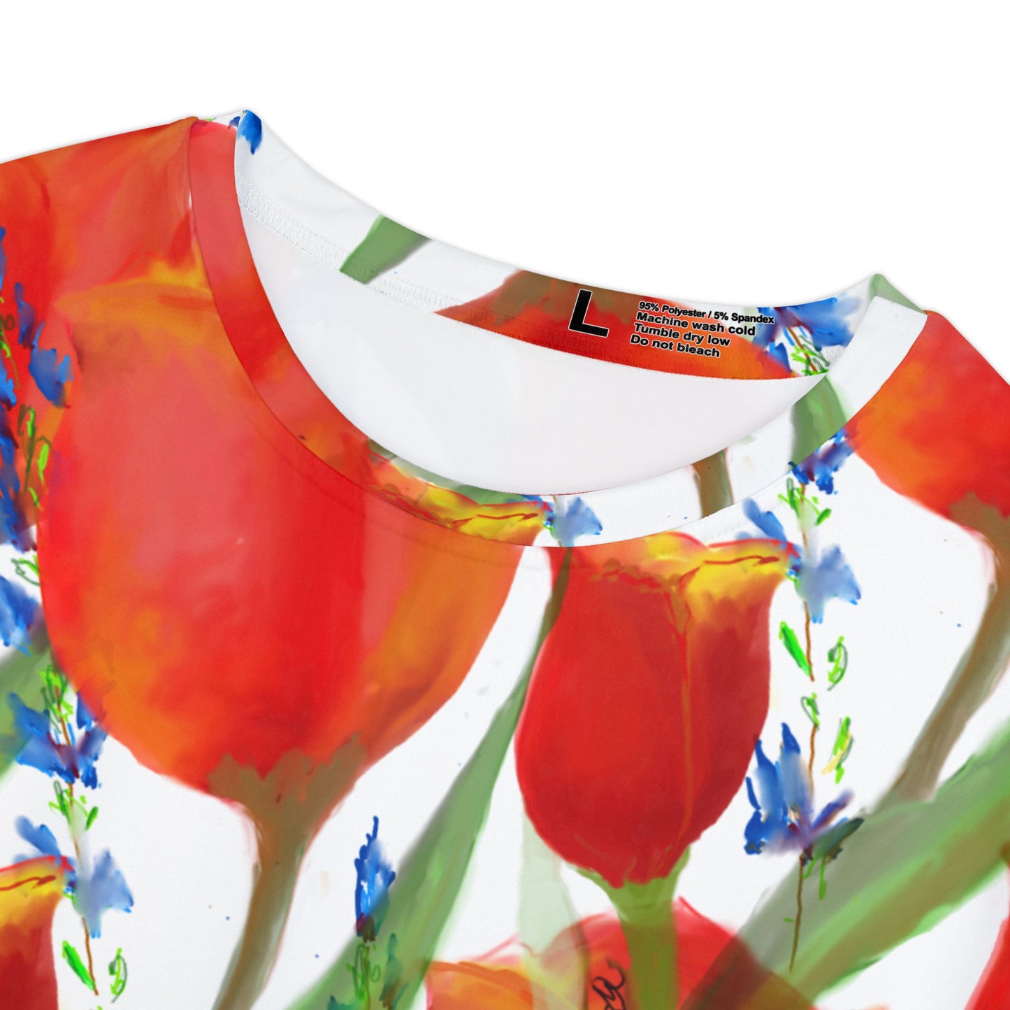 Tulips and Dragons Women's Short Sleeve Shirt - Vibrant Tulip Design for Spring Style
