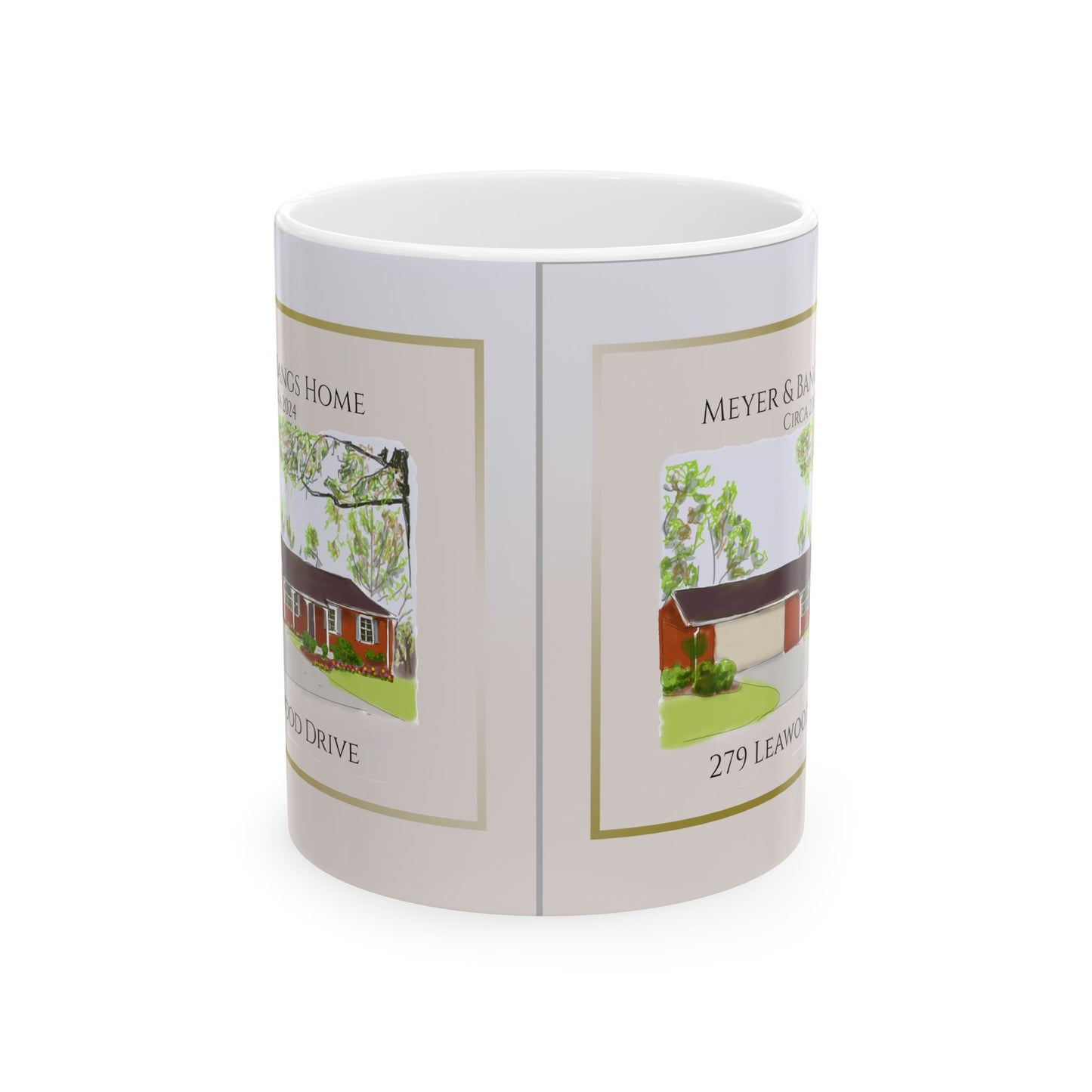 Custom Home Address - Ceramic Mug, (11oz, 15oz)