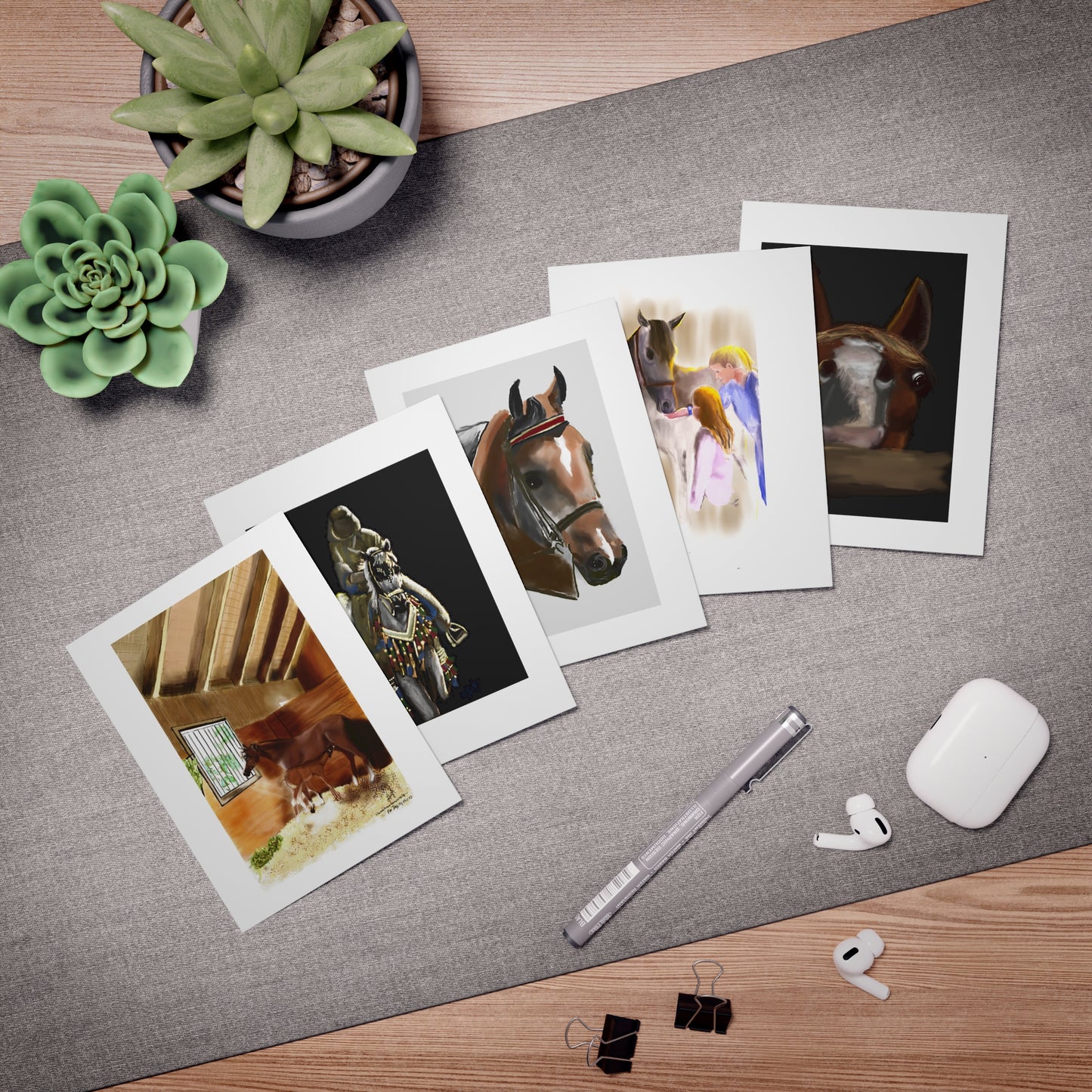 Horse Lovers - Multi-Design Greeting Cards (5-Pack)