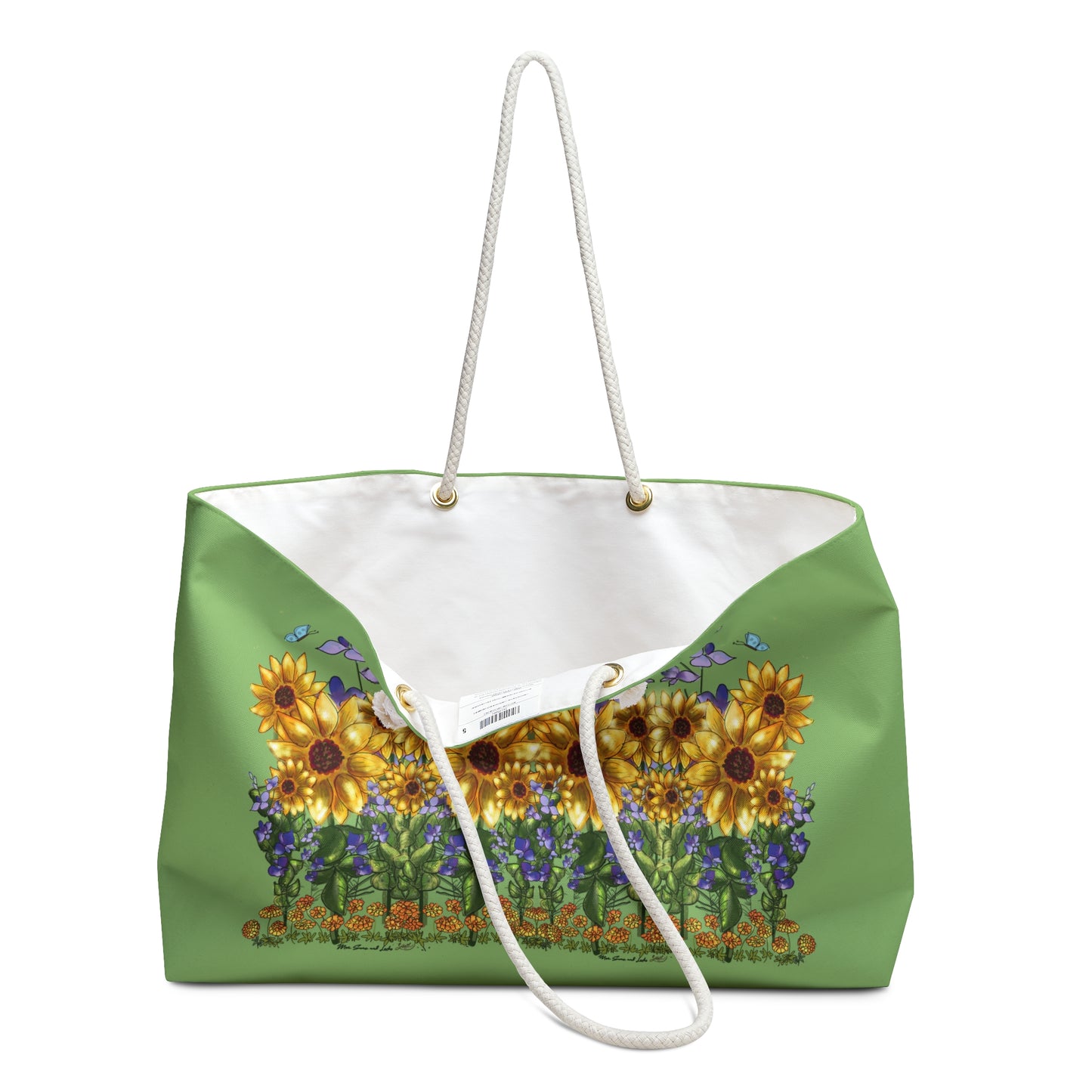 Golds, Larks, and Suns Weekender Bag, Floral Travel Tote, Vacation Purse, Summer Beach Bag, Stylish Overnight Bag