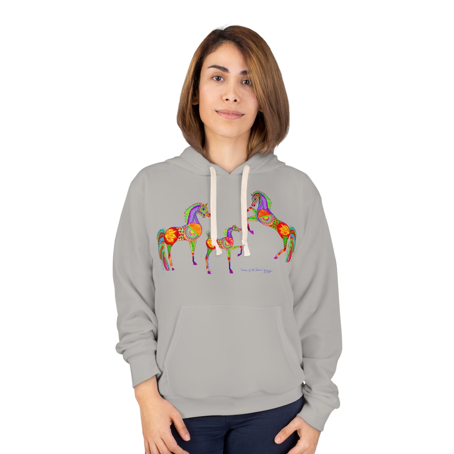 Colorful Arabian Horse Pullover Hoodie - Unisex, Cozy and Vibrant Design