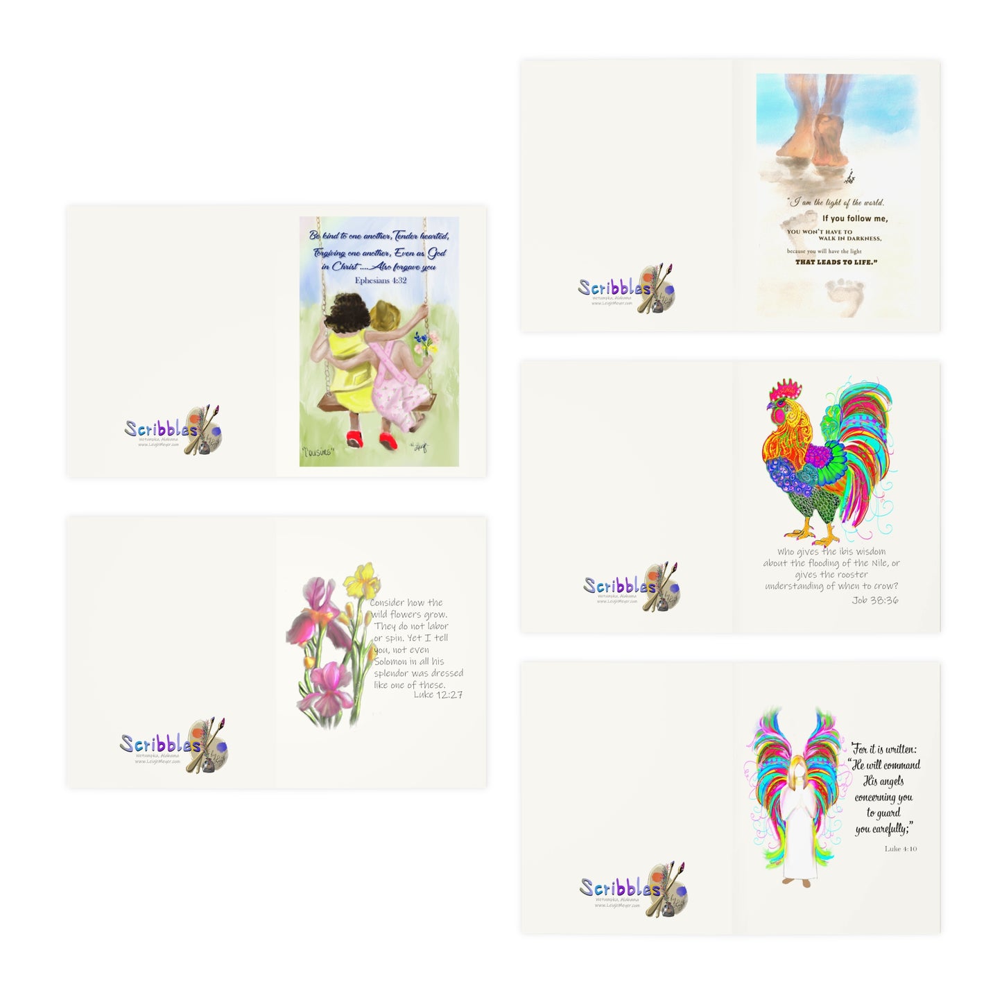 Spiritual Messages - Multi-Design Greeting Cards (5-Pack)