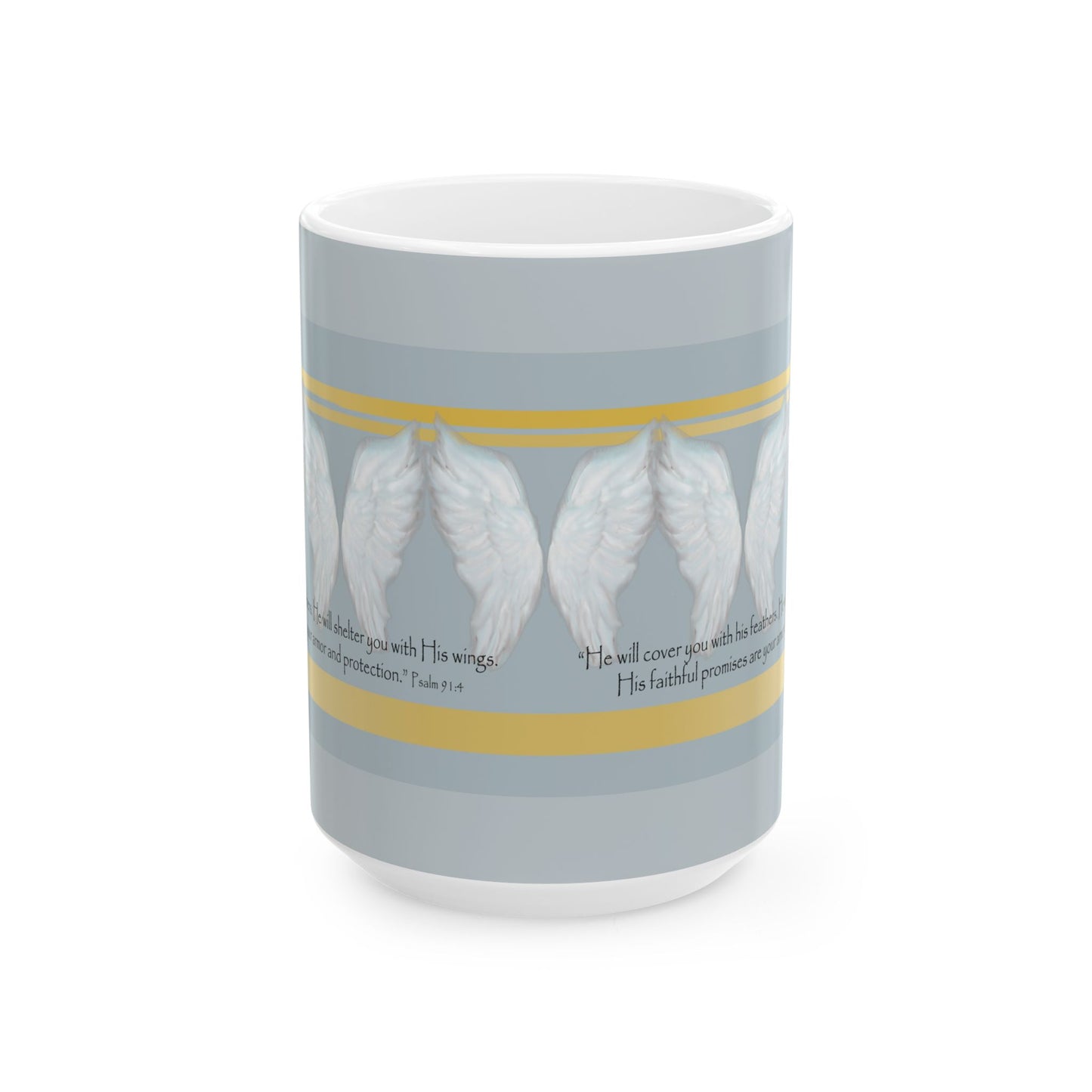 Inspirational Ceramic Mug - Faith, Protection & Comfort