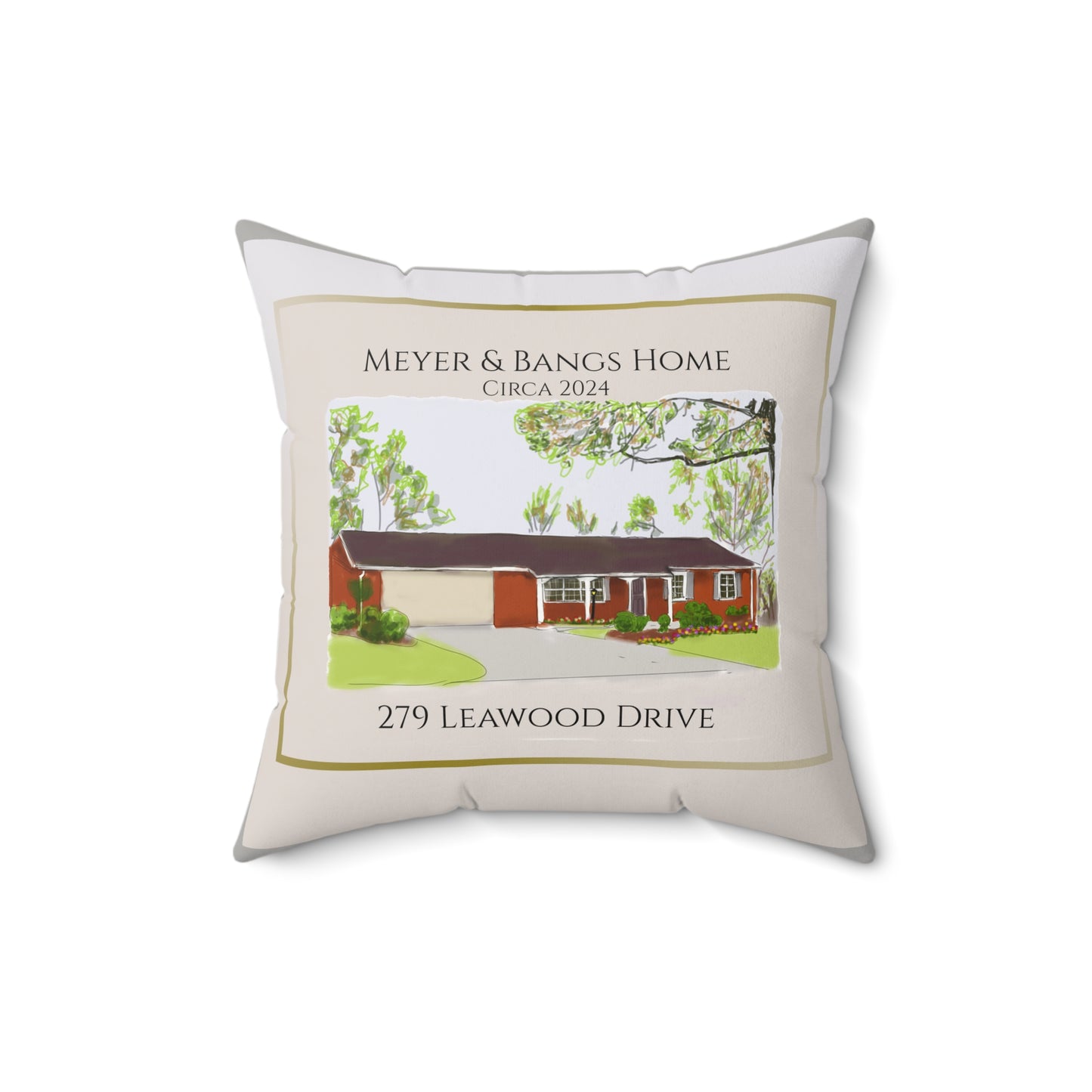 Personalized Faux Suede Pillow - Custom Family Home Decor with Address & Year