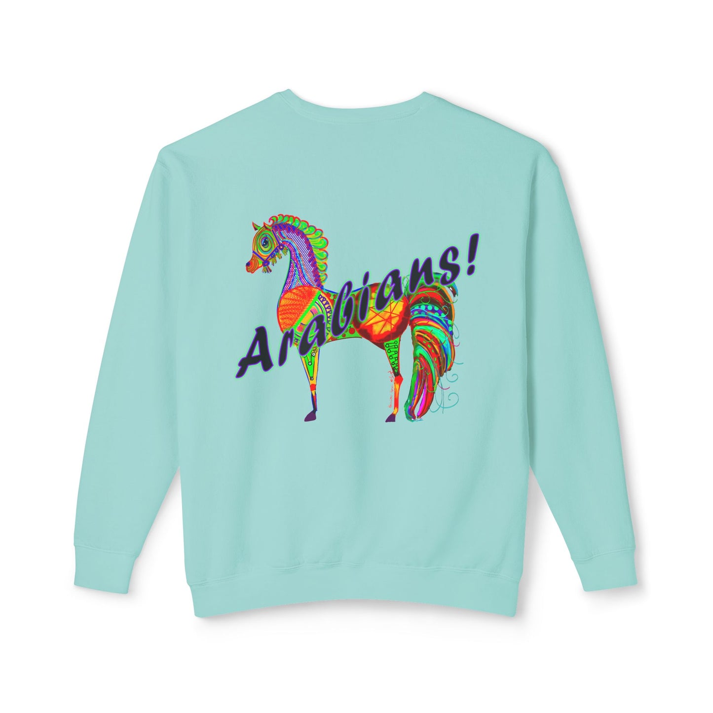 Colorful Arabian Horses Sweatshirt for Animal Lovers