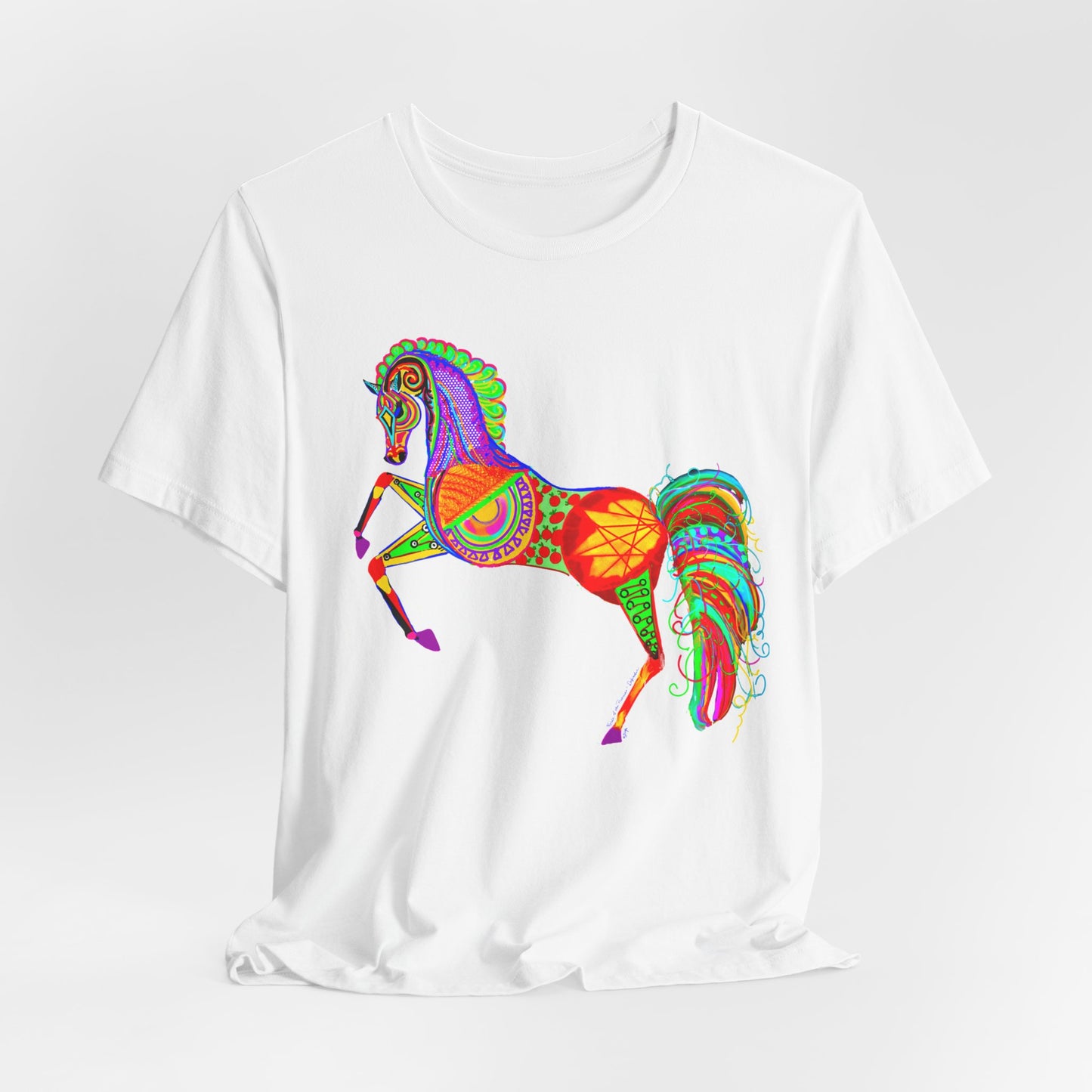 Colorful Horses of the Promise Unisex Tee - Vibrant Equine Artwork for Horse Lovers