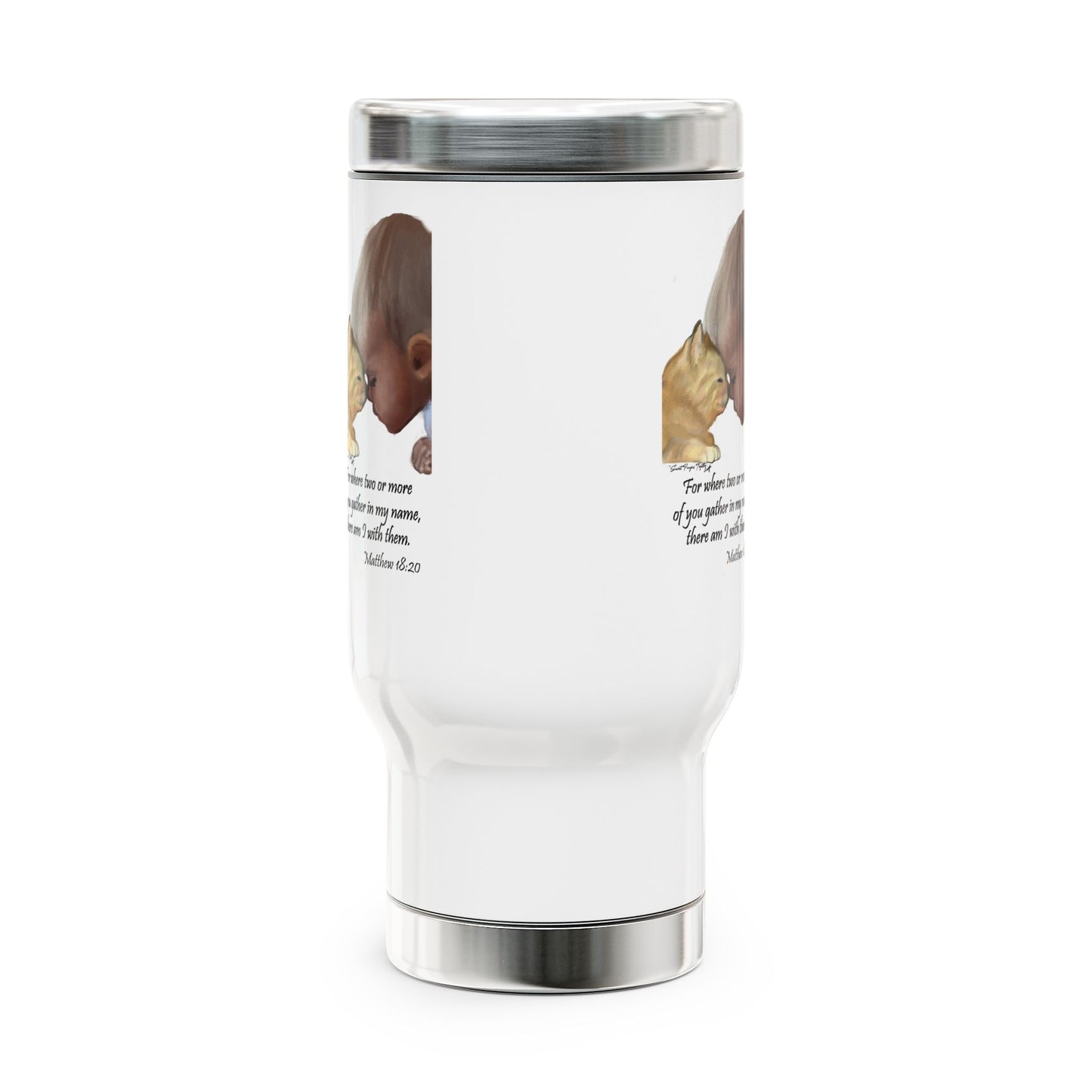 Sweet Prayers - Stainless Steel Travel Mug with Handle, 14oz