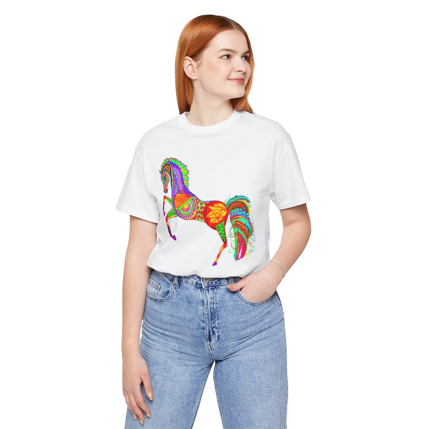 Colorful Horses of the Promise Unisex Tee - Vibrant Equine Artwork for Horse Lovers