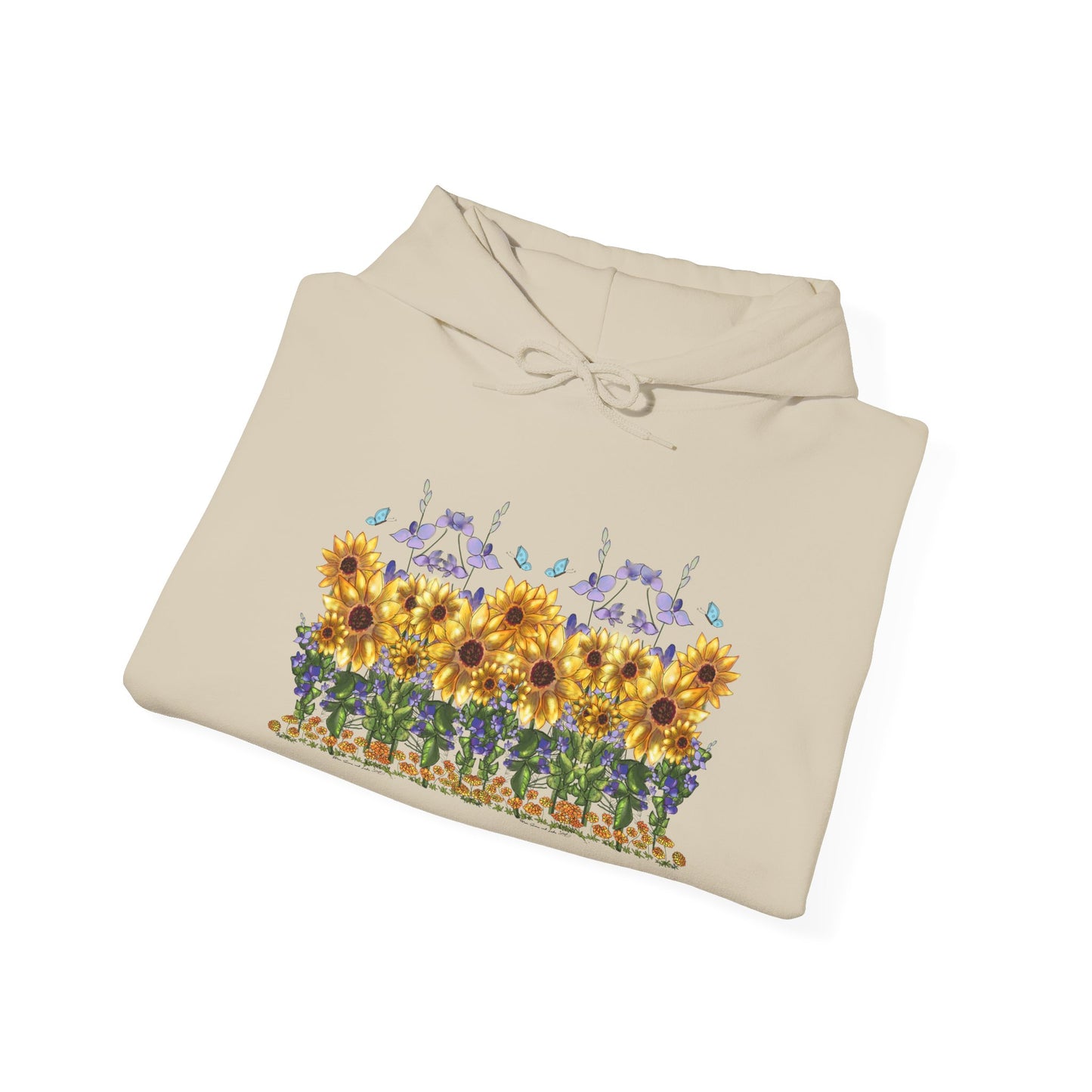 Floral Sunflower Hoodie - Spring Style, Cozy Sweatshirt, Unisex Gift, Nature Lover's Apparel, Perfect for Festivals, Warmth and Comfort