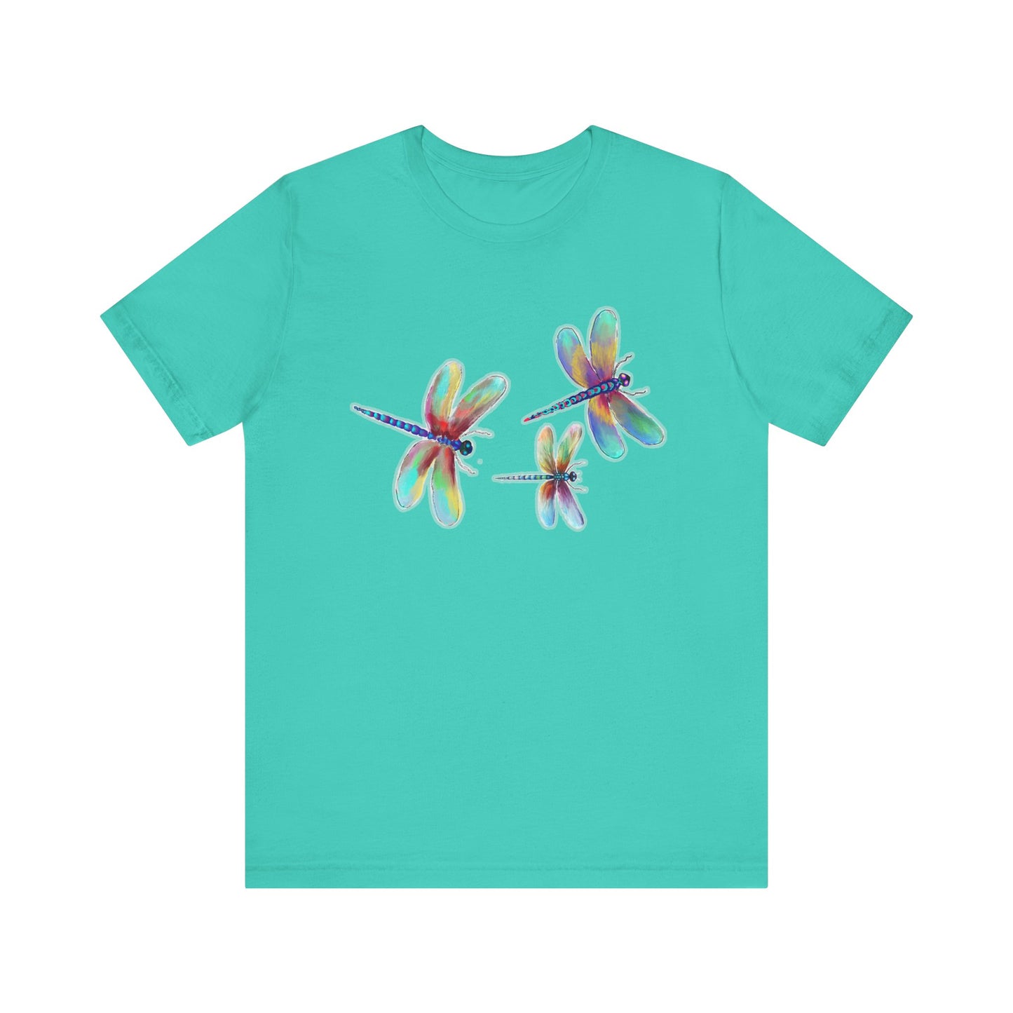 Colorful Dragonflies Unisex Tee - Vibrant Artwork for Nature Lovers