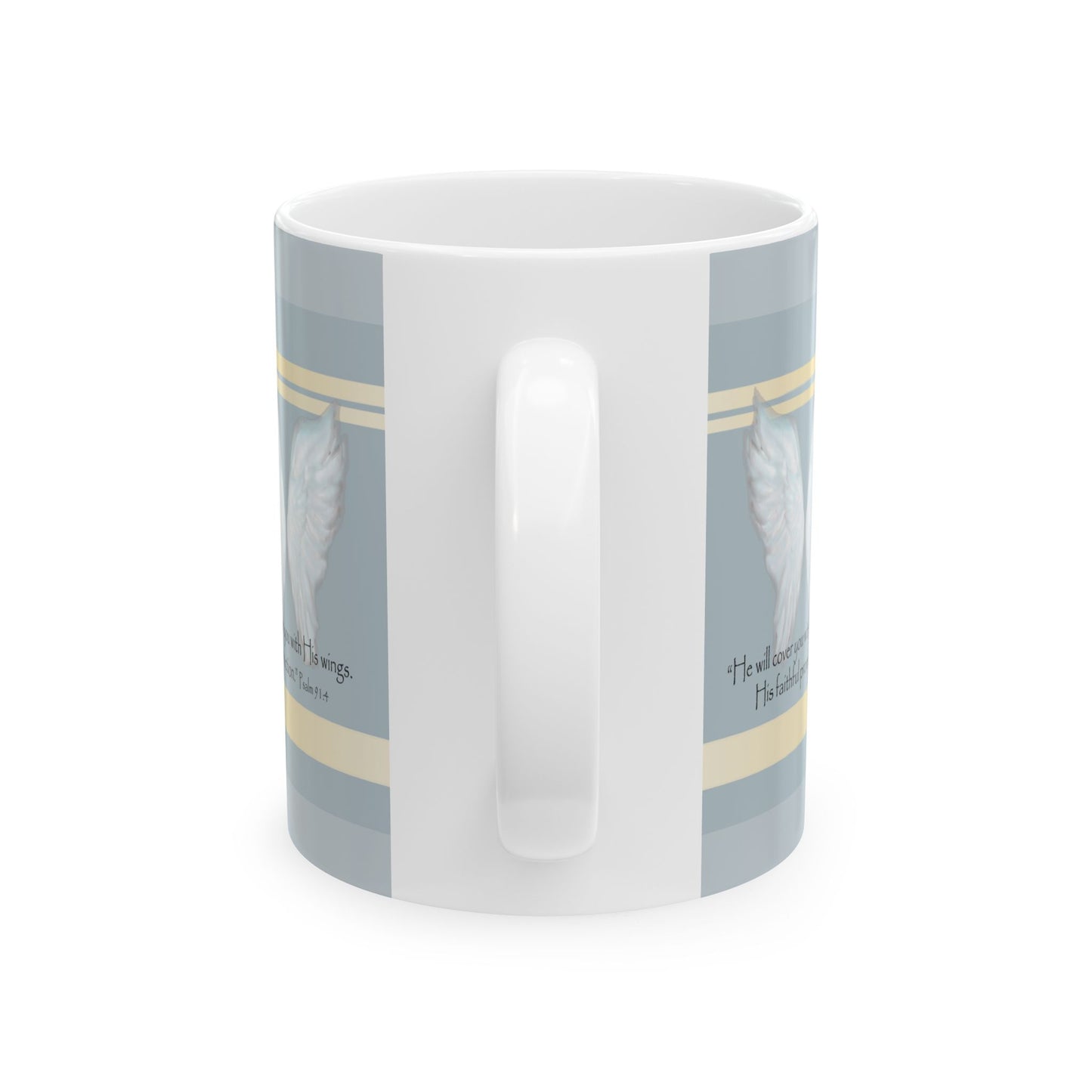 Inspirational Ceramic Mug - Faith, Protection & Comfort