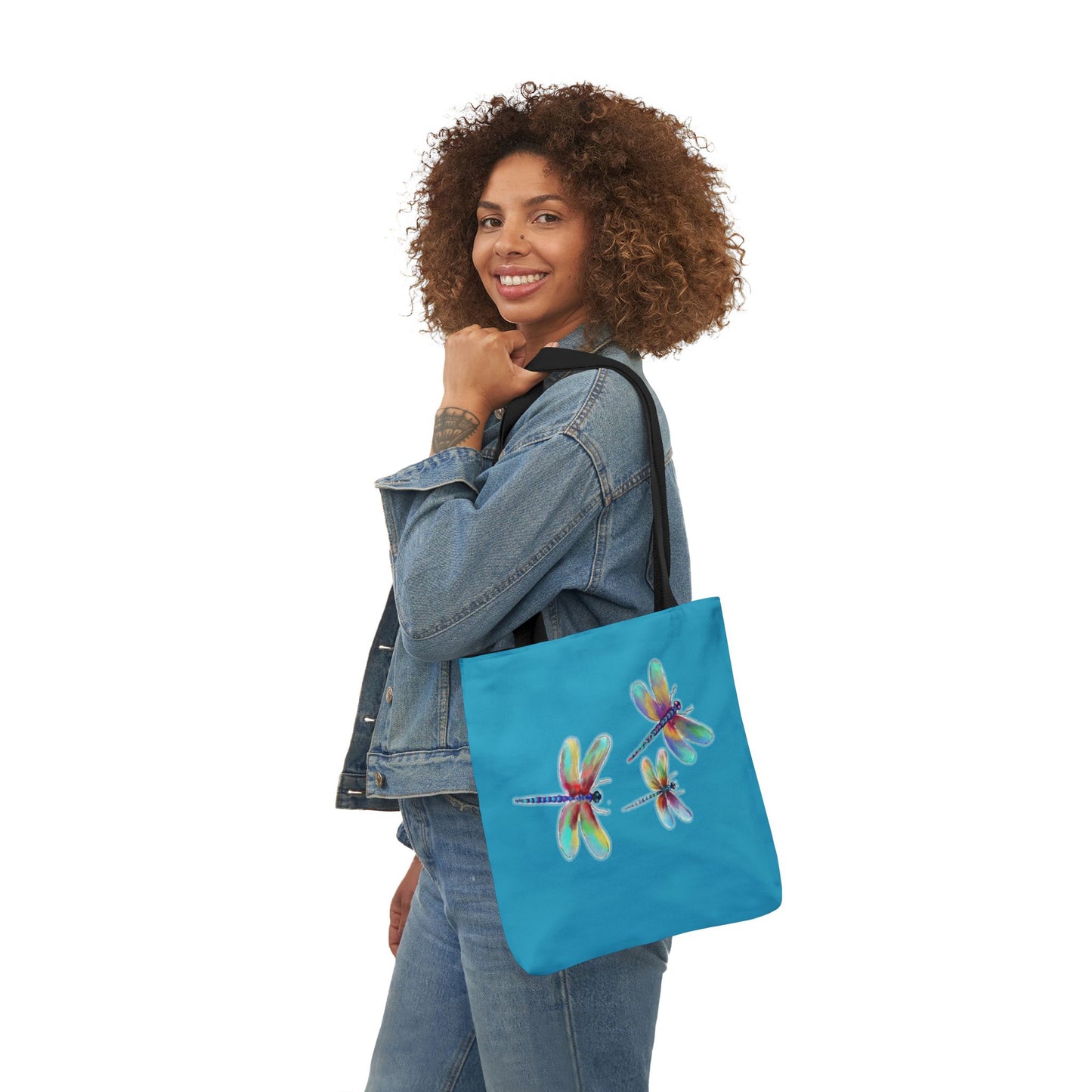 Colorful Dragonflies Canvas Tote Bag, Beach Bag, Grocery Bag, Reusable Tote, Eco-Friendly Gift, Summer Accessories
