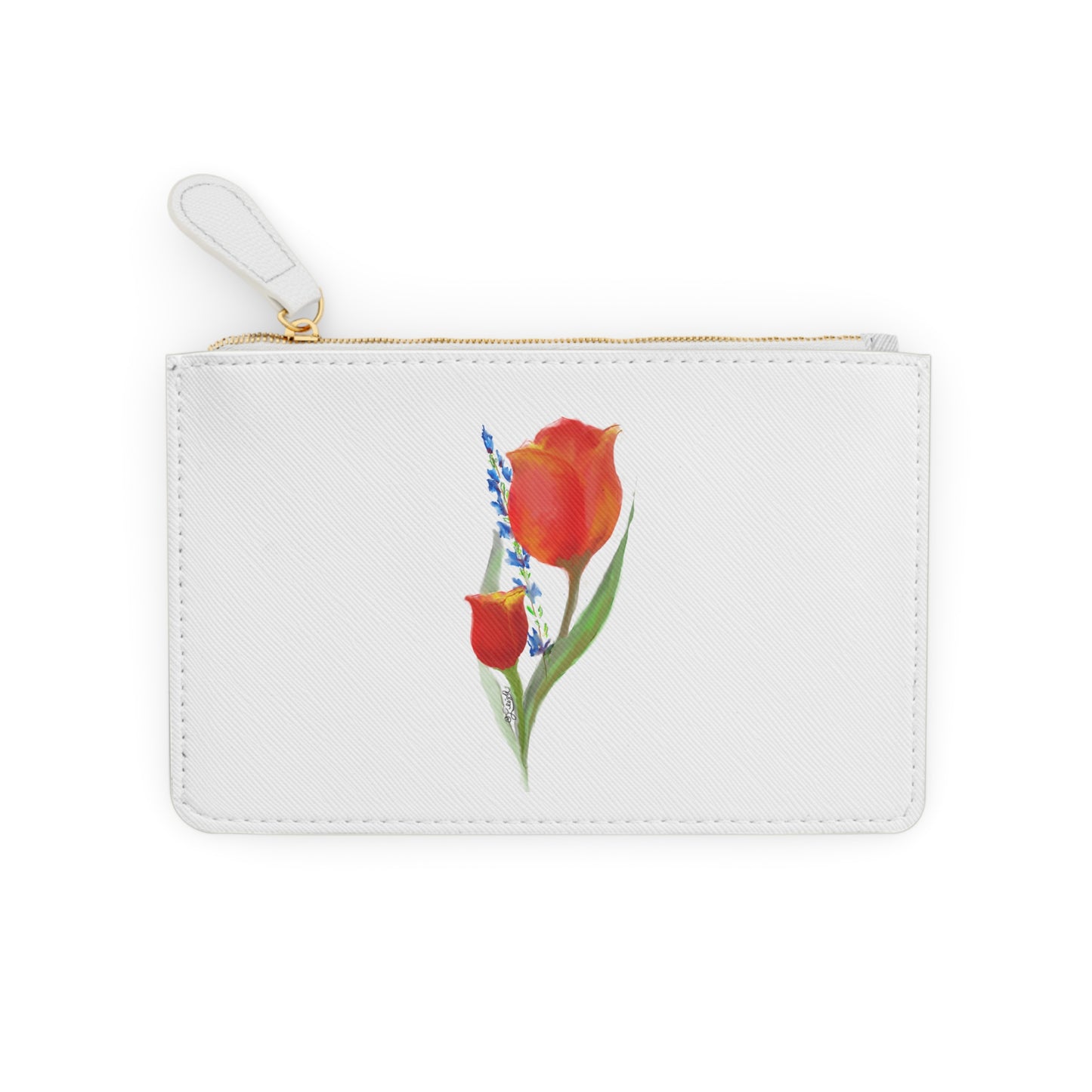 Tulips and Dragons Mini Clutch Bag - Tulip Design for Spring Events
