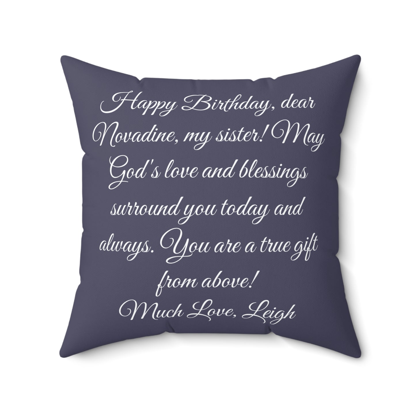 Novadine's Birthday Faux Suede Square Pillow