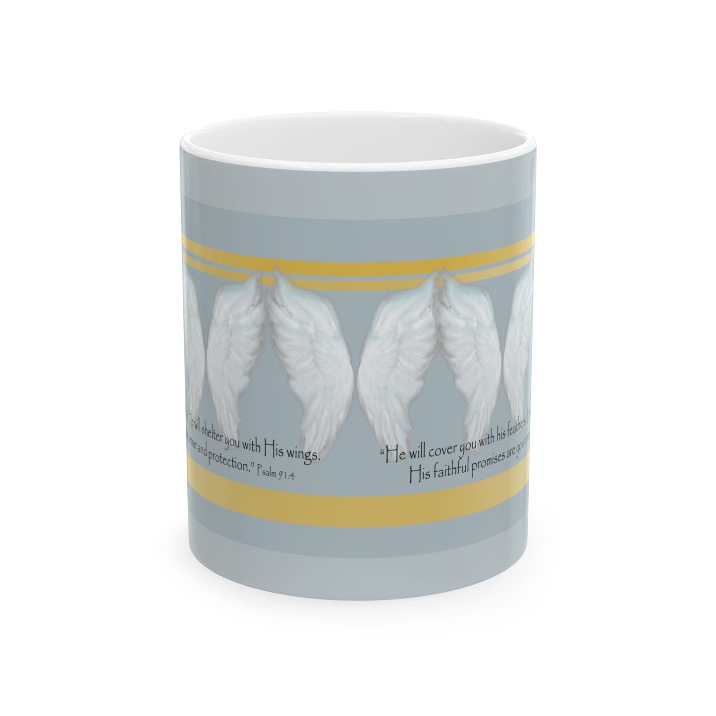 Inspirational Ceramic Mug - Faith, Protection & Comfort