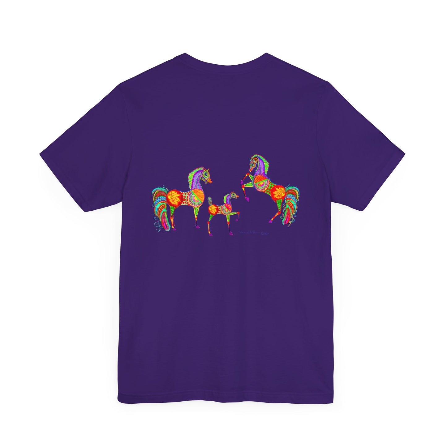Colorful Horses of the Promise Unisex Tee - Vibrant Equine Artwork for Horse Lovers