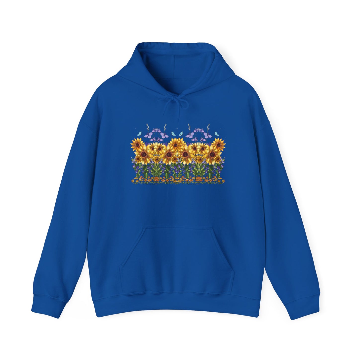 Floral Sunflower Hoodie - Spring Style, Cozy Sweatshirt, Unisex Gift, Nature Lover's Apparel, Perfect for Festivals, Warmth and Comfort