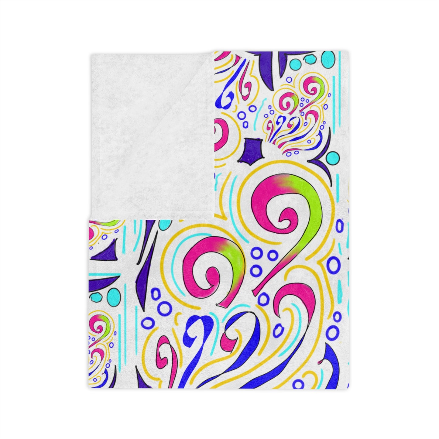 ColorCode Bold Floral Microfiber Blanket, Cozy Blanket, Bohemian Decor, Soft Throw, Gift for Her, Home Snuggle Blanket