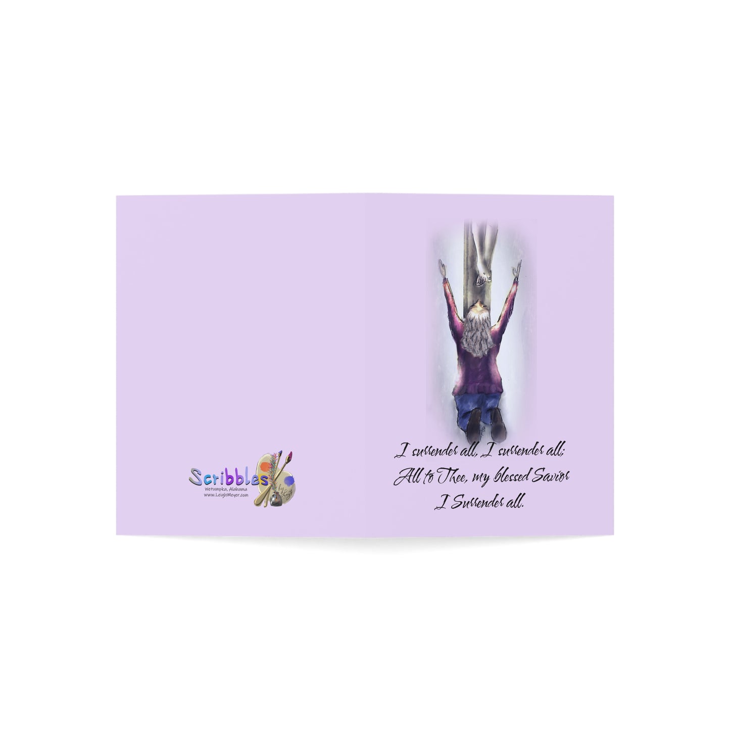 I Surrender - Spiritual Greeting Cards – Inspirational Cards for All Occasions, Encouragement, Love, Thank You, Sympathy, 1-50 Packs