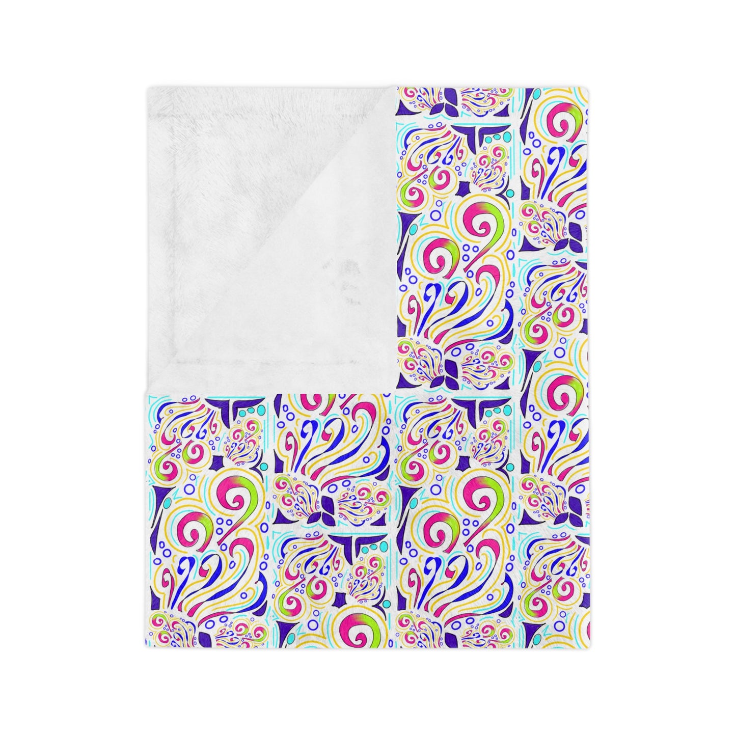 ColorCode Floral Microfiber Blanket, Cozy Blanket, Bohemian Decor, Soft Throw, Gift for Her, Home Snuggle Blanket