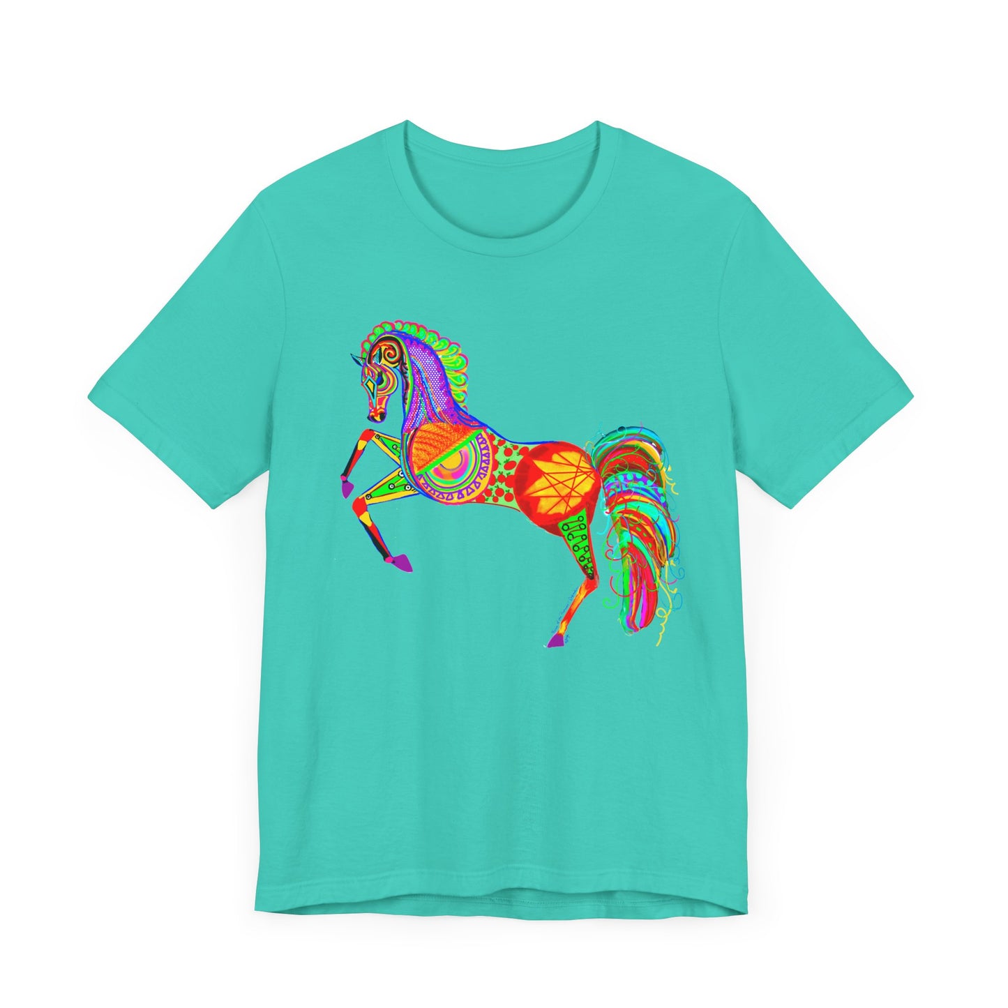 Colorful Horses of the Promise Unisex Tee - Vibrant Equine Artwork for Horse Lovers
