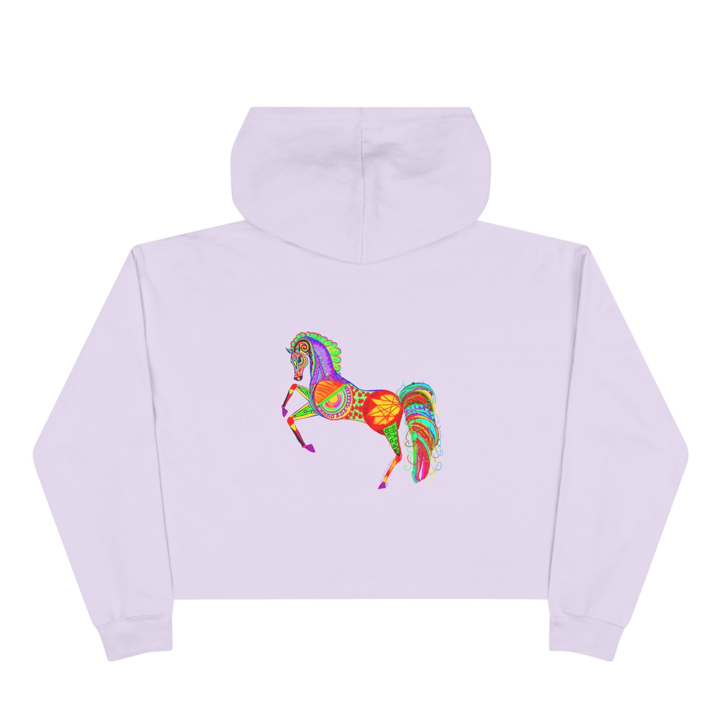 Horse of the Promise in Lilac Crop Hoodie – Boho Chic for Animal Lovers