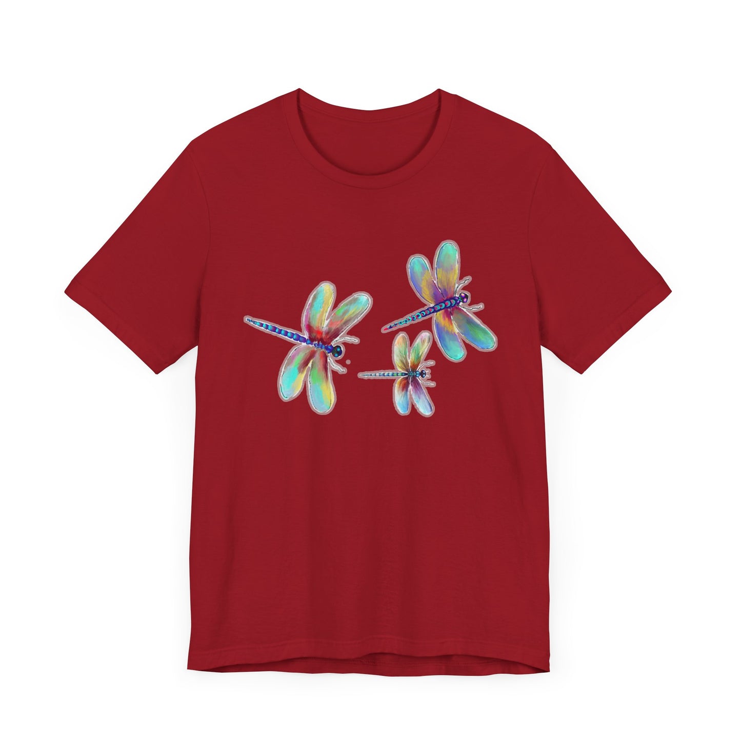 Colorful Dragonflies Unisex Tee - Vibrant Artwork for Nature Lovers