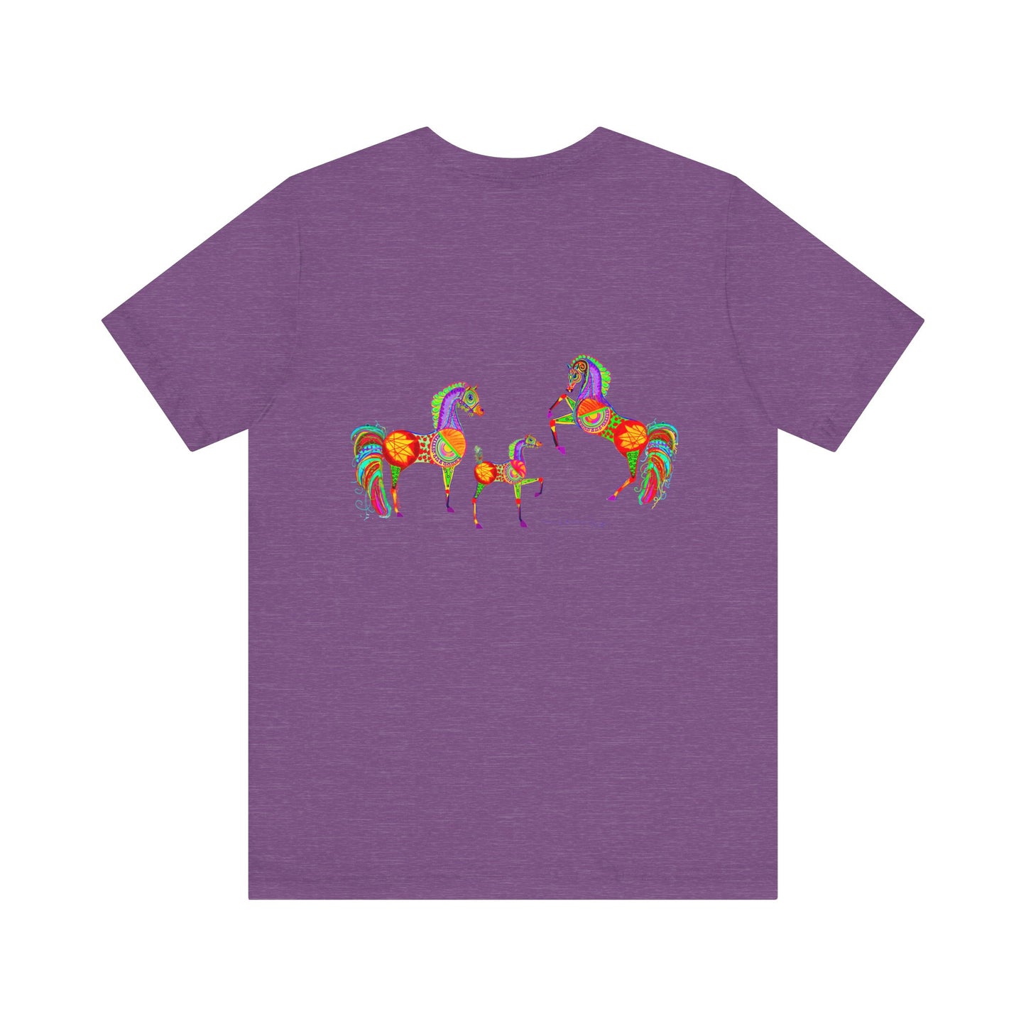 Colorful Horses of the Promise Unisex Tee - Vibrant Equine Artwork for Horse Lovers