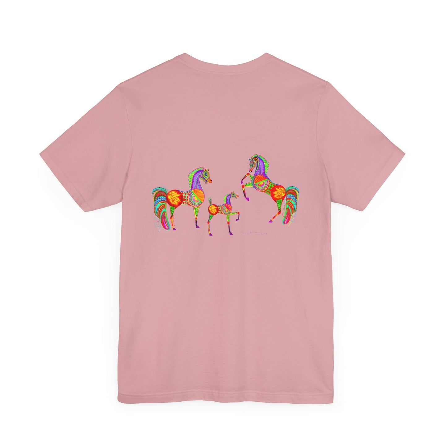 Colorful Horses of the Promise Unisex Tee - Vibrant Equine Artwork for Horse Lovers